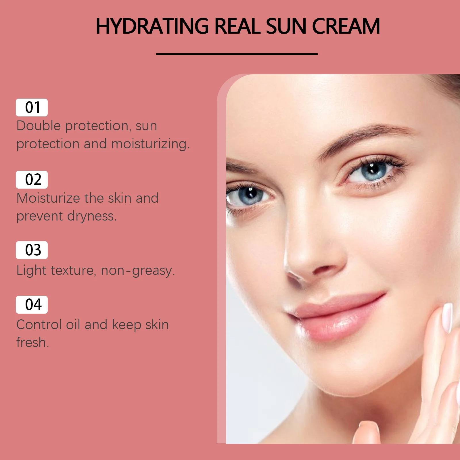 Hydrating Soothing Sun Cream SPF50+ PA++++ For Face & Body, Lightweight Non-Greasy Daily Sunscreen 8 hoygi hydrating soothing sun cream spf50 pa cih rfscmrjr desc 8
