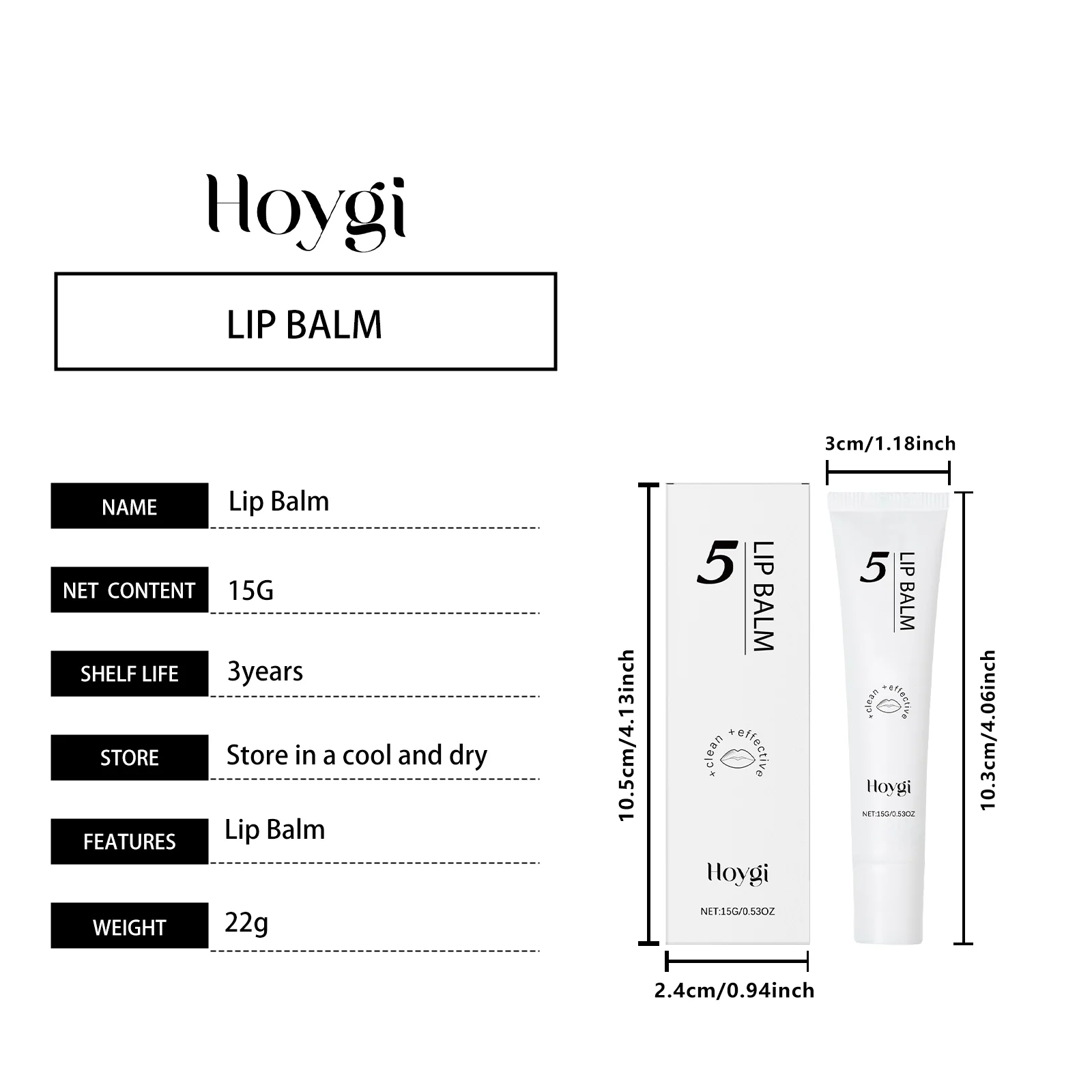 Lip Balm Hydrating Moisturizing 15g for Dry Chapped Lips Repair 1 hoygi lip balm hydrating moisturizing 15g cih 64rt2ja9 desc 1