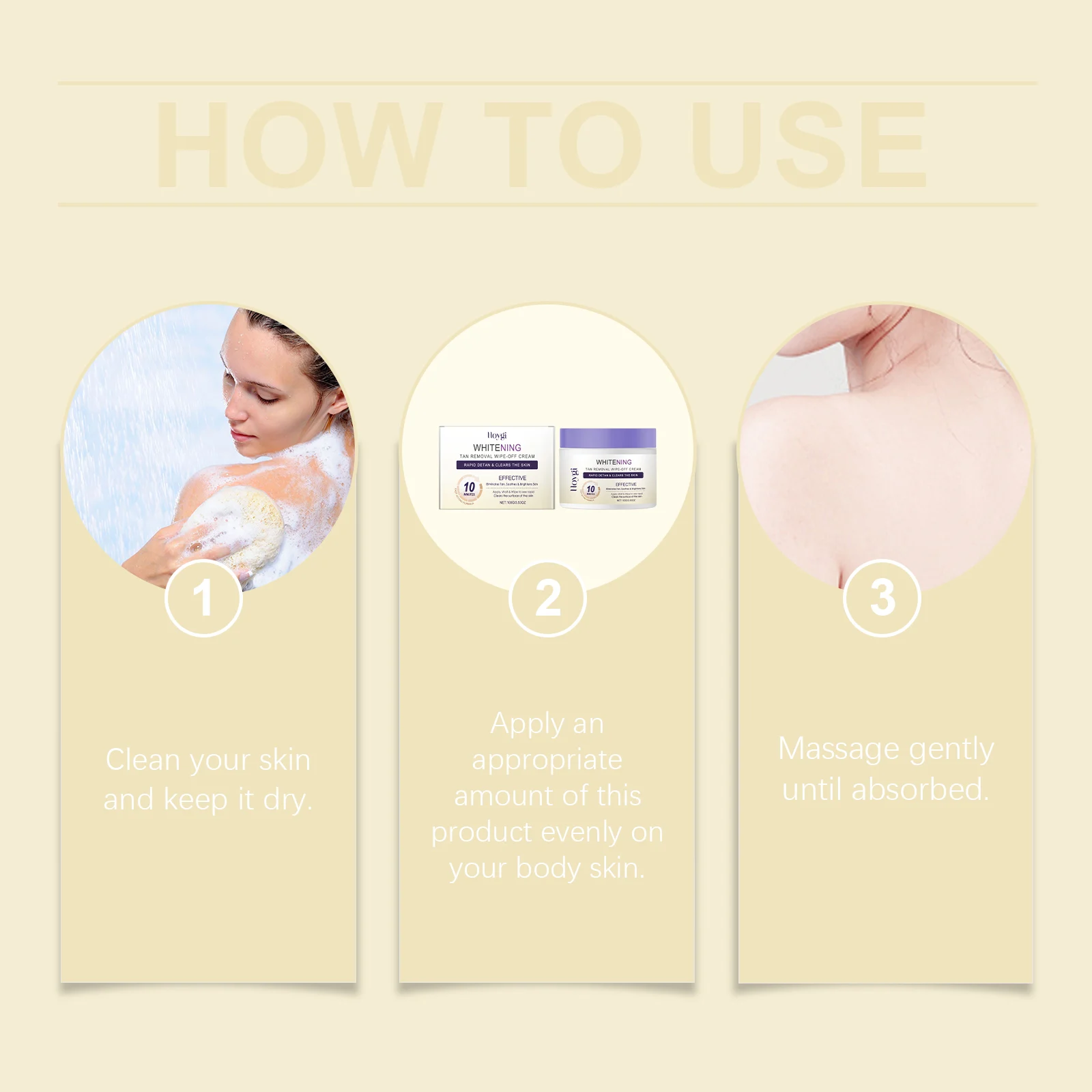 Skin Whitening Body Lotion 100g with Lemon & Aloe Extract for Tan Removal & Moisturizing 4 hoygi skin whitening body lotion 100g cih 7jmgth5v desc 4