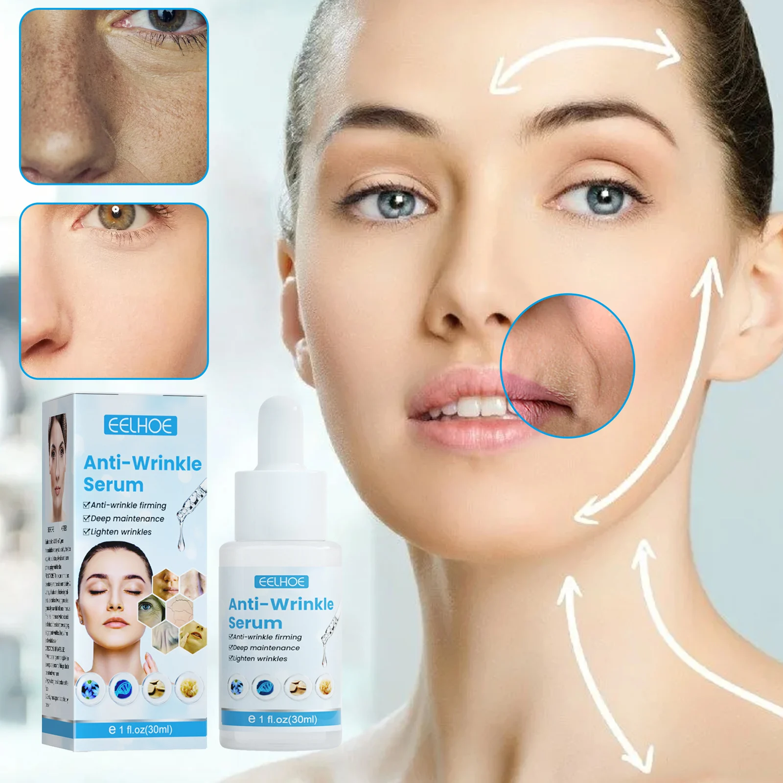 Hyaluronic Acid Anti-Wrinkle Serum 30ml Deep Hydration Firming & Brightening Face Treatment 2 hyaluronic acid anti wrinkle serum 30ml cih 5wasyn8s desc 2