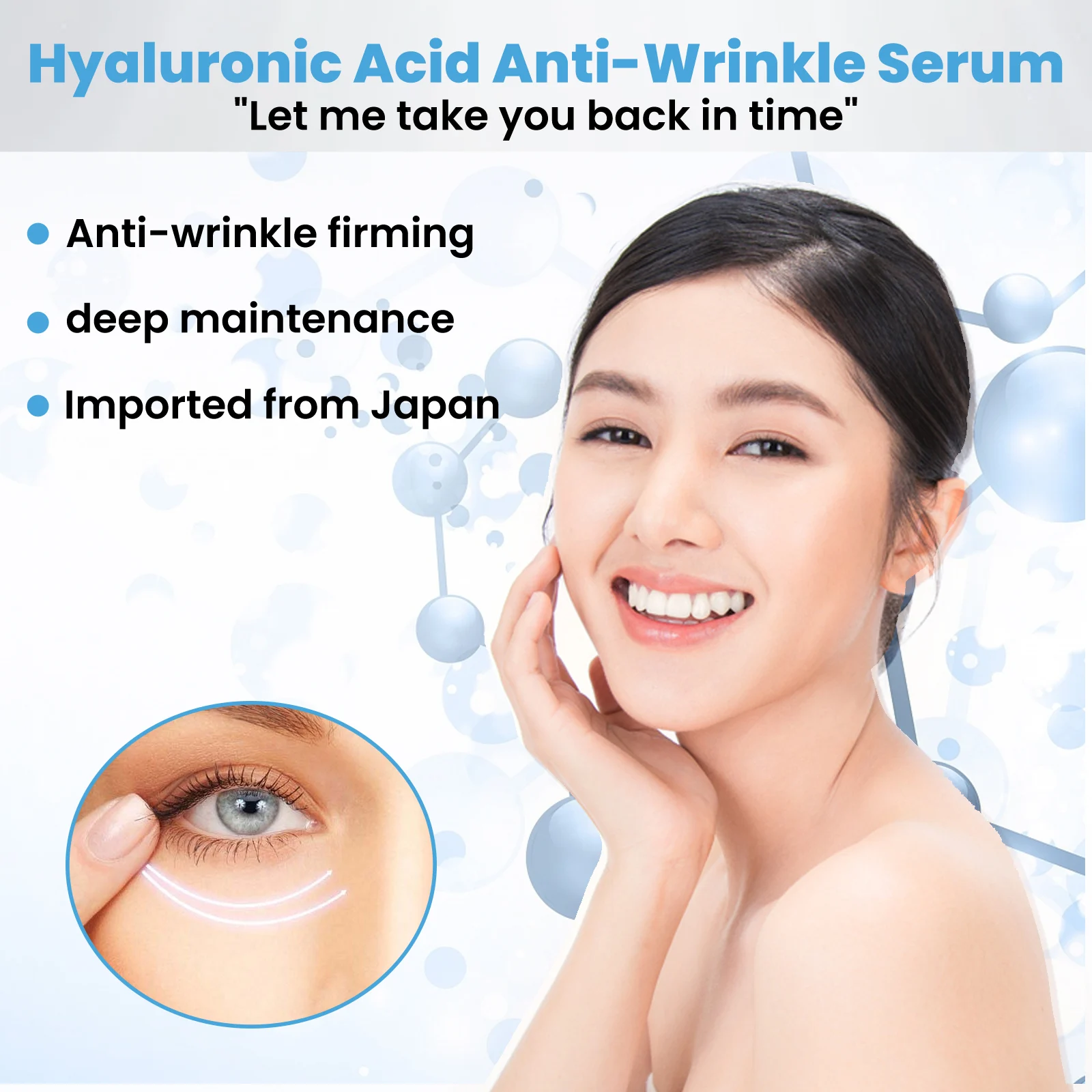 Hyaluronic Acid Anti-Wrinkle Serum 30ml Deep Hydration Firming & Brightening Face Treatment 8 hyaluronic acid anti wrinkle serum 30ml cih 5wasyn8s desc 8