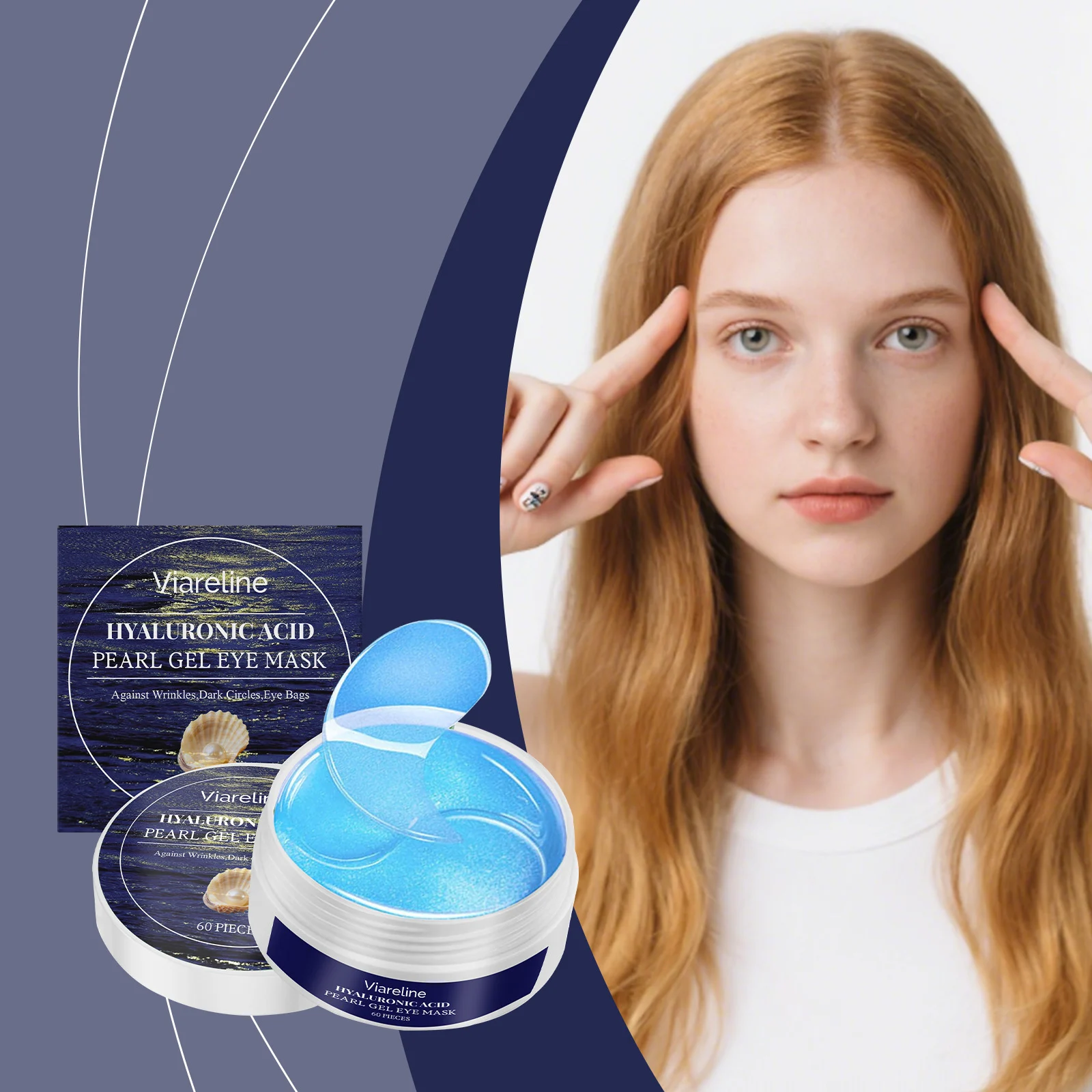 Hyaluronic Acid Eye Mask 60pcs Hydrating Pearl Gel Patches for Wrinkles & Dark Circles 2 hyaluronic acid eye mask 60pcs pearl gel hydrating der yq5bqwxs desc 2