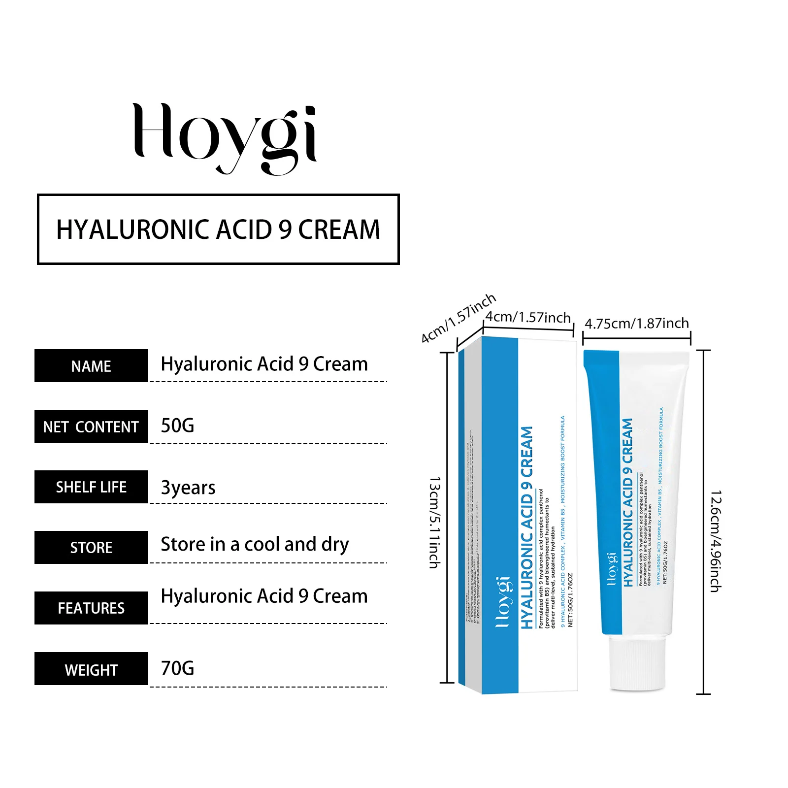 Hyaluronic Acid Face Cream Deep Moisturizing Brightening 50g 1 hyaluronic acid face cream deep moisturizing brightening 50g cih 24bcfghy desc 1