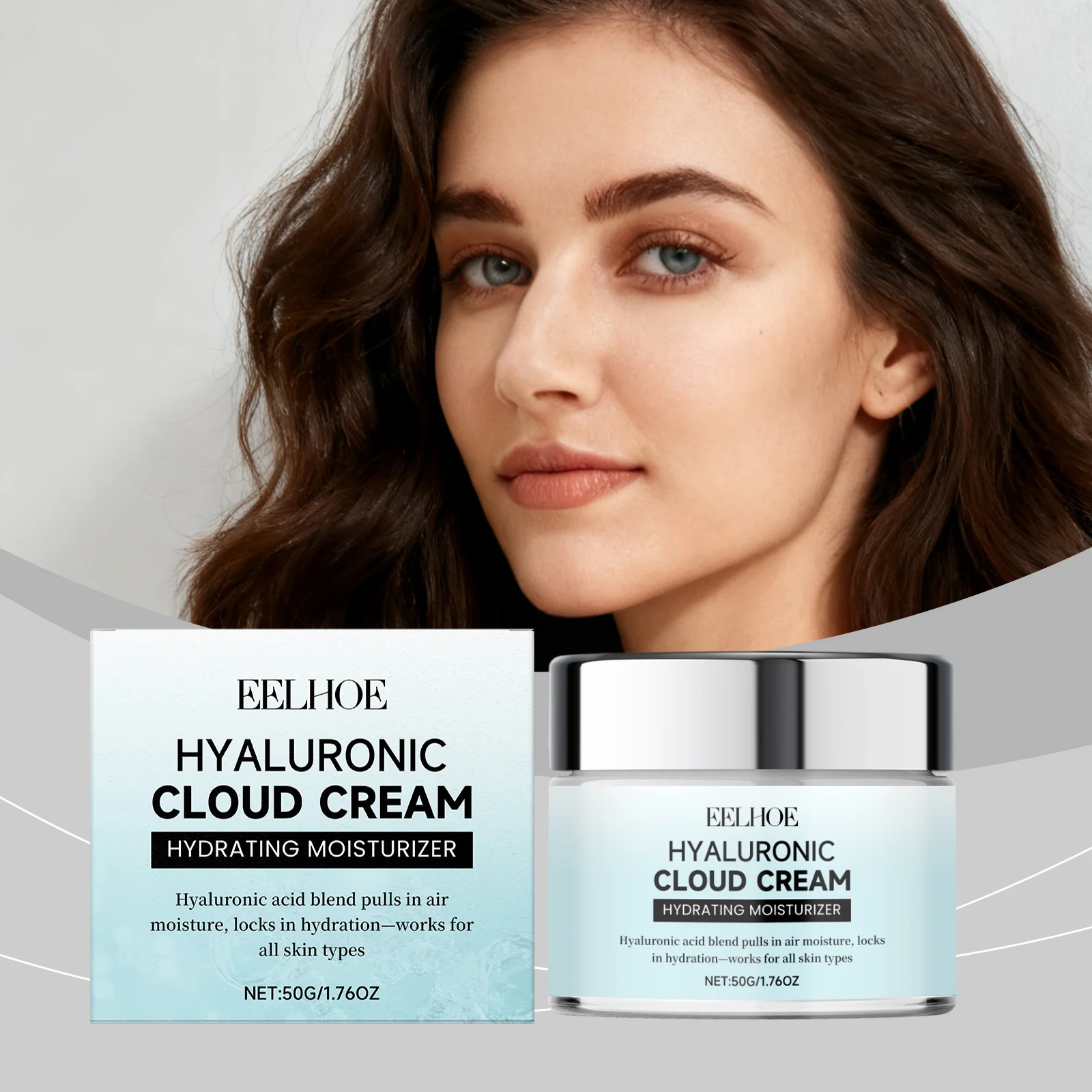 Hyaluronic Acid Face Moisturizer Cream Hydrating Nourishing for All Skin Types 50g 2 hyaluronic acid face moisturizer cream 50g der bvmeczew desc 2
