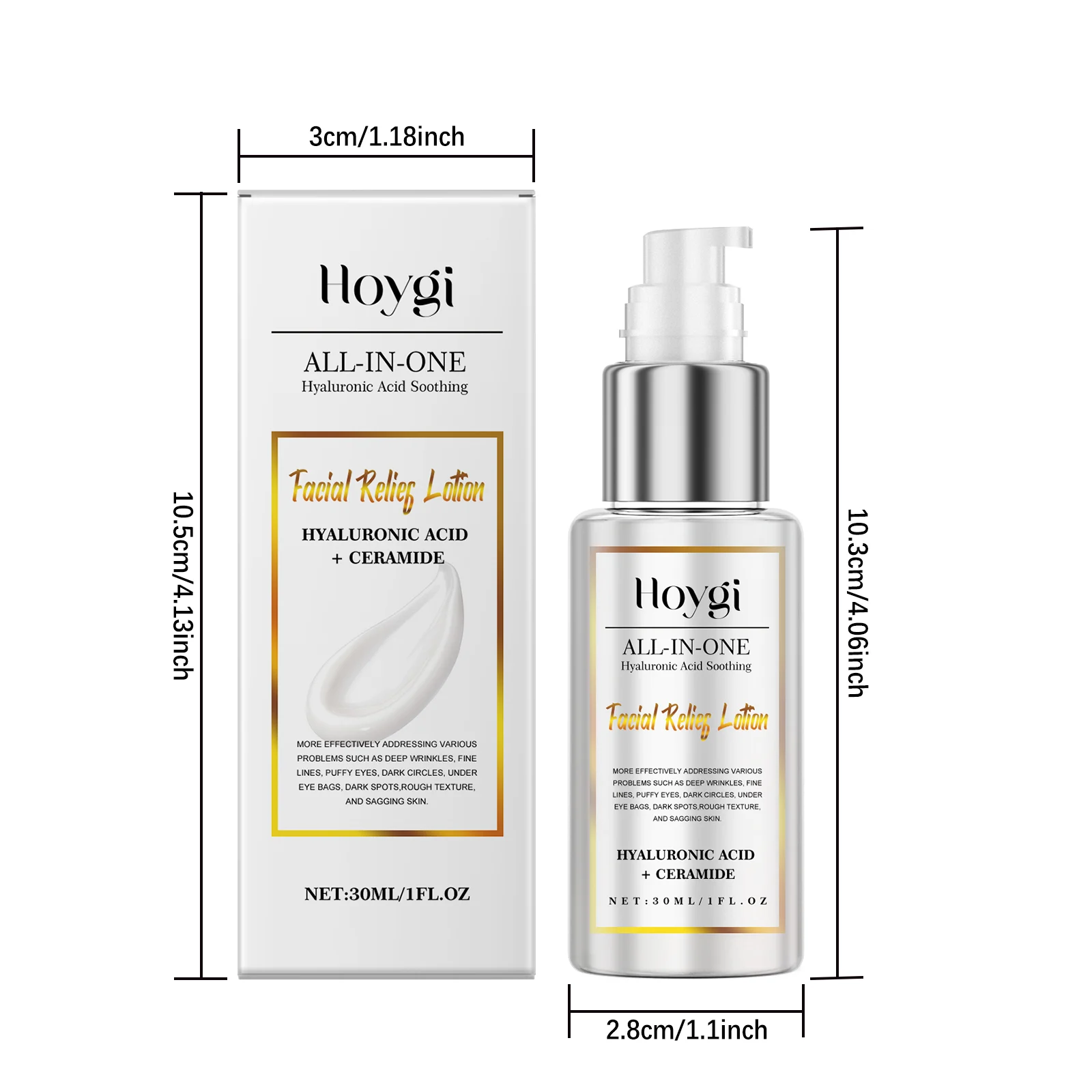 Hyaluronic Acid Facial Lotion 30ml Gentle Moisturizing Brightening & Anti-Aging Cream 1 hyaluronic acid facial lotion 30ml cih gvrhyem4 desc 1