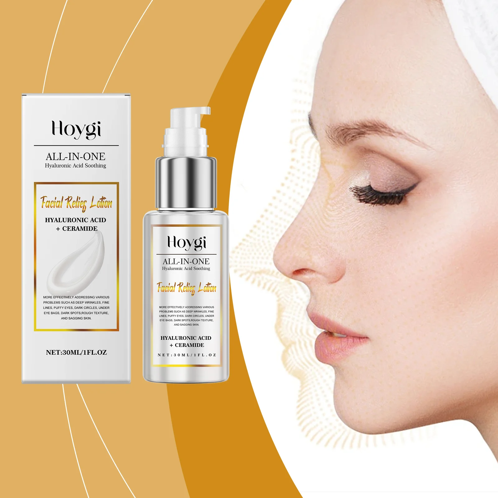 Hyaluronic Acid Facial Lotion 30ml Gentle Moisturizing Brightening & Anti-Aging Cream 2 hyaluronic acid facial lotion 30ml cih gvrhyem4 desc 2