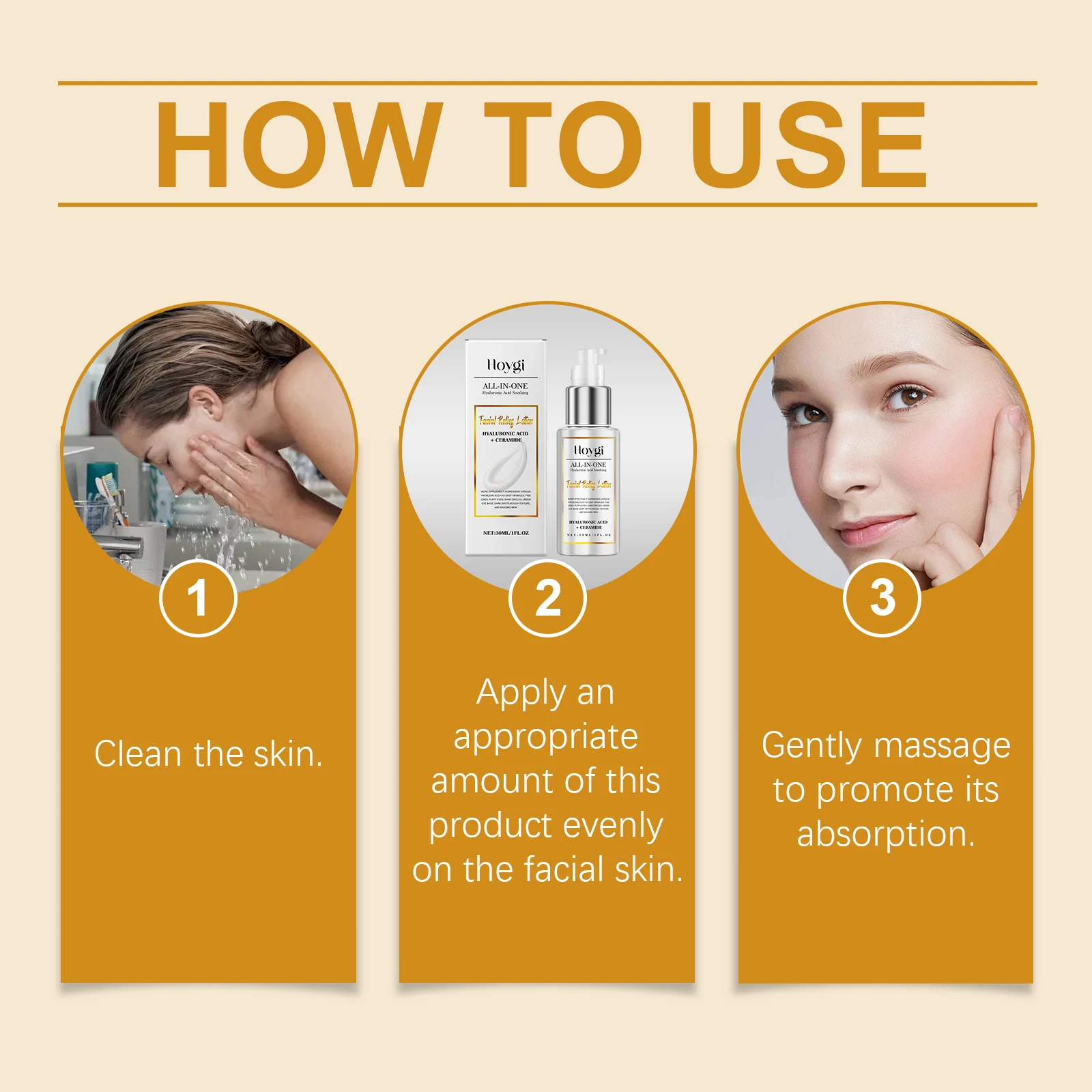 Hyaluronic Acid Facial Lotion 30ml Gentle Moisturizing Brightening & Anti-Aging Cream 4 hyaluronic acid facial lotion 30ml cih gvrhyem4 desc 4