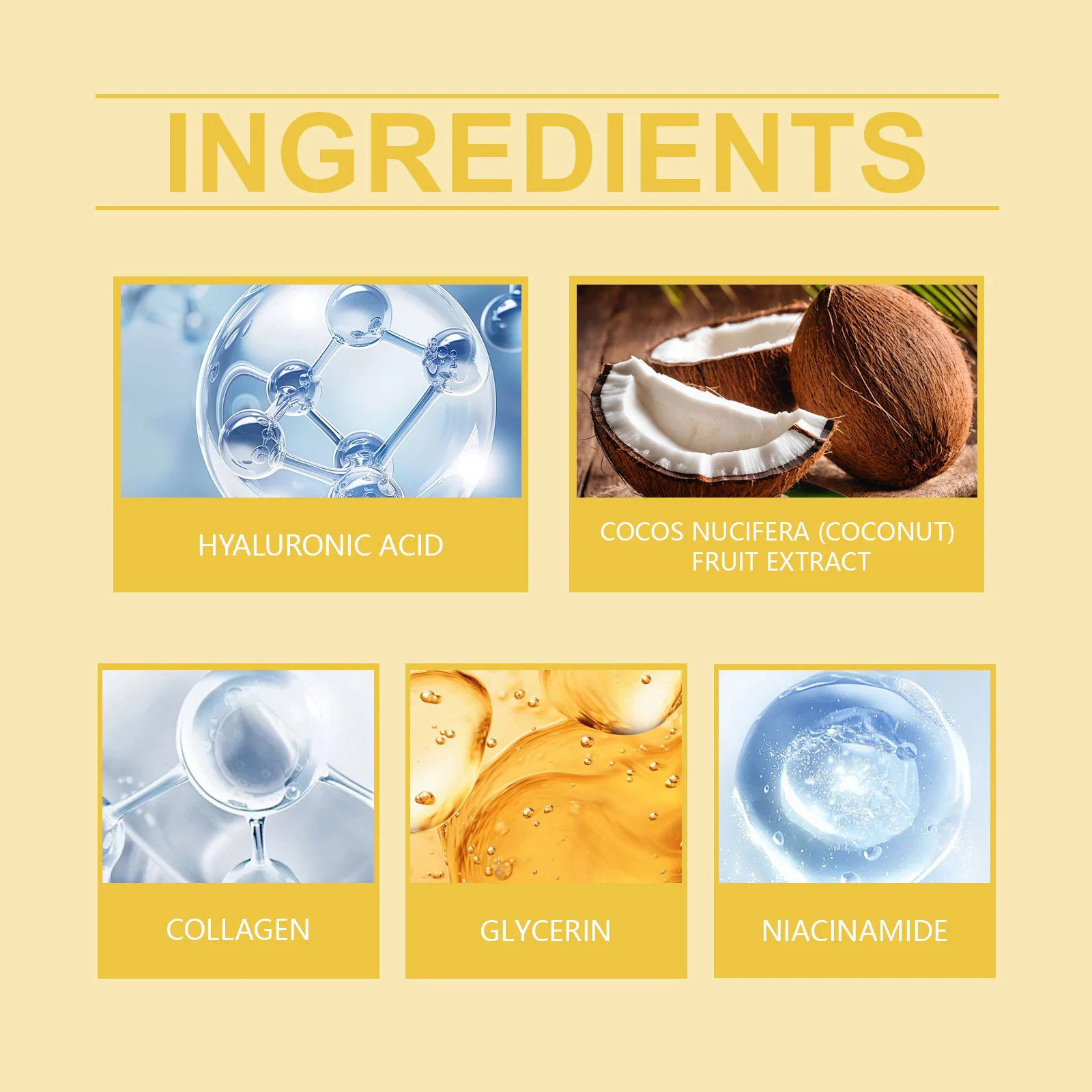 Hyaluronic Acid Facial Serum 30ml Hydrating Brightening Anti-Dryness with Coconut & Collagen 3 hyaluronic acid facial serum 30ml cih marabx3c desc 3