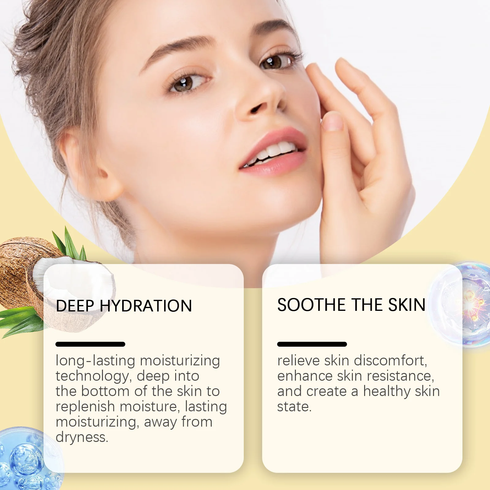 Hyaluronic Acid Facial Serum 30ml Hydrating Brightening Anti-Dryness with Coconut & Collagen 9 hyaluronic acid facial serum 30ml cih marabx3c desc 9