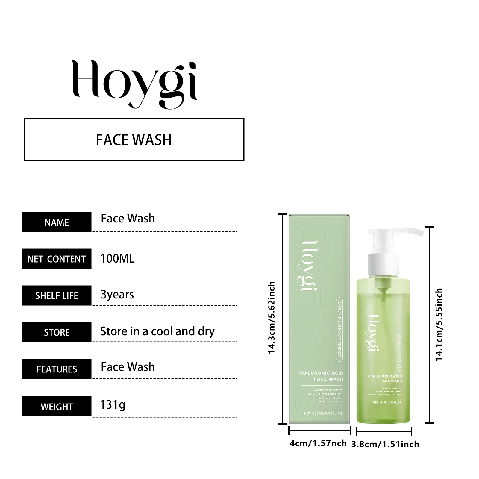 Hyaluronic Acid Gentle Cleansing Gel Cleanser 100ml for Clean Pores & Hydrated Skin 1 hyaluronic acid gentle cleansing gel 100ml cih jw7yah9e desc 1