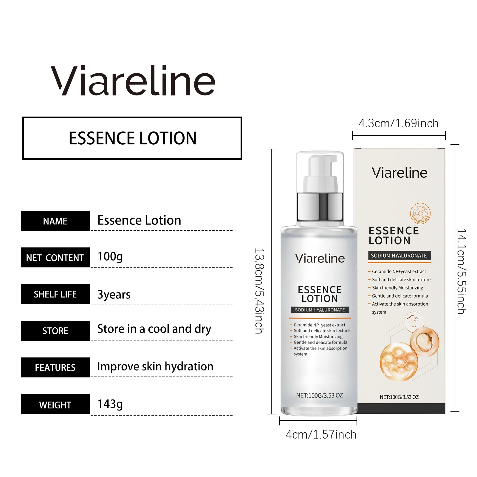 Hyaluronic Acid Hydrating Essence Lotion 100g Deep Moisturizing Anti-Wrinkle Skin Barrier Repair 1 hyaluronic acid hydrating essence lotion 100g cih vhn3erhz desc 1
