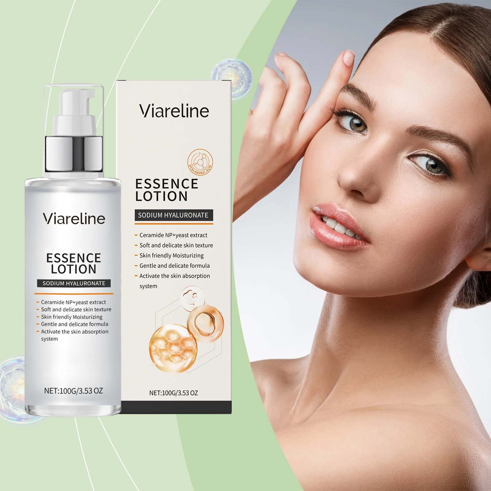 Hyaluronic Acid Hydrating Essence Lotion 100g Deep Moisturizing Anti-Wrinkle Skin Barrier Repair 2 hyaluronic acid hydrating essence lotion 100g cih vhn3erhz desc 2