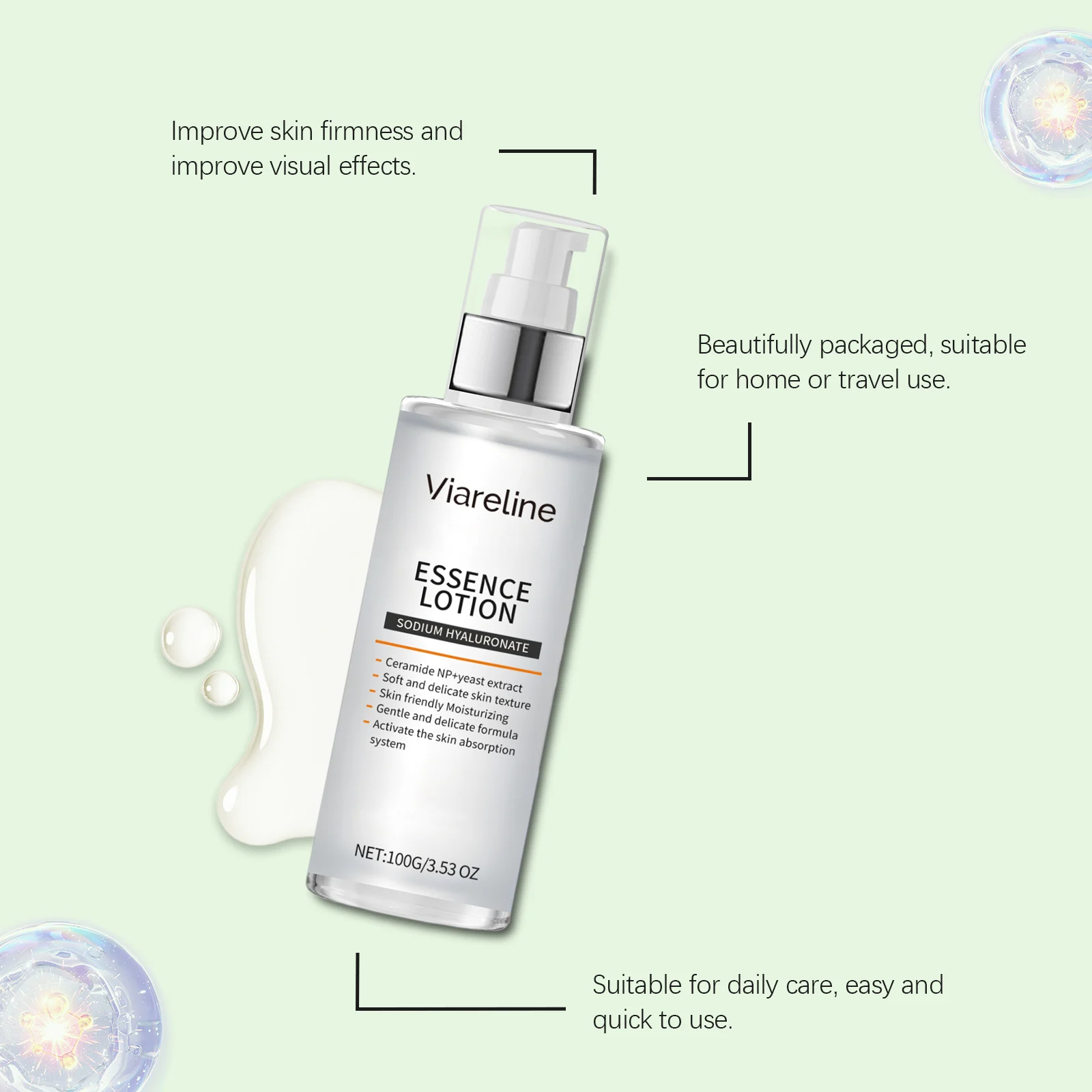 Hyaluronic Acid Hydrating Essence Lotion 100g Deep Moisturizing Anti-Wrinkle Skin Barrier Repair 6 hyaluronic acid hydrating essence lotion 100g cih vhn3erhz desc 6