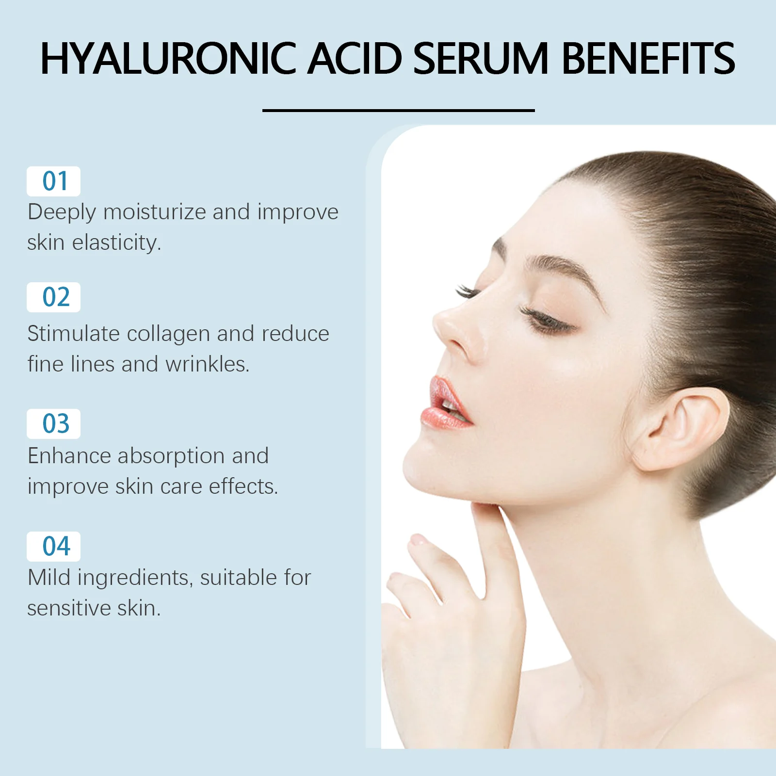 Hyaluronic Acid Roller Serum 10ml Face Moisturizing Essence with 64 Micro-Needles 5 hyaluronic acid roller serum 10ml cih c6w8cp5w desc 5