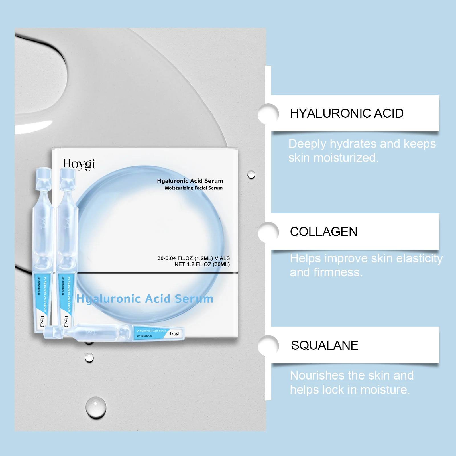 Hyaluronic Acid Serum 36ml for Deep Hydration & Soothing Sensitive Skin 7 hyaluronic acid serum 36ml cih cdwt99zp desc 7