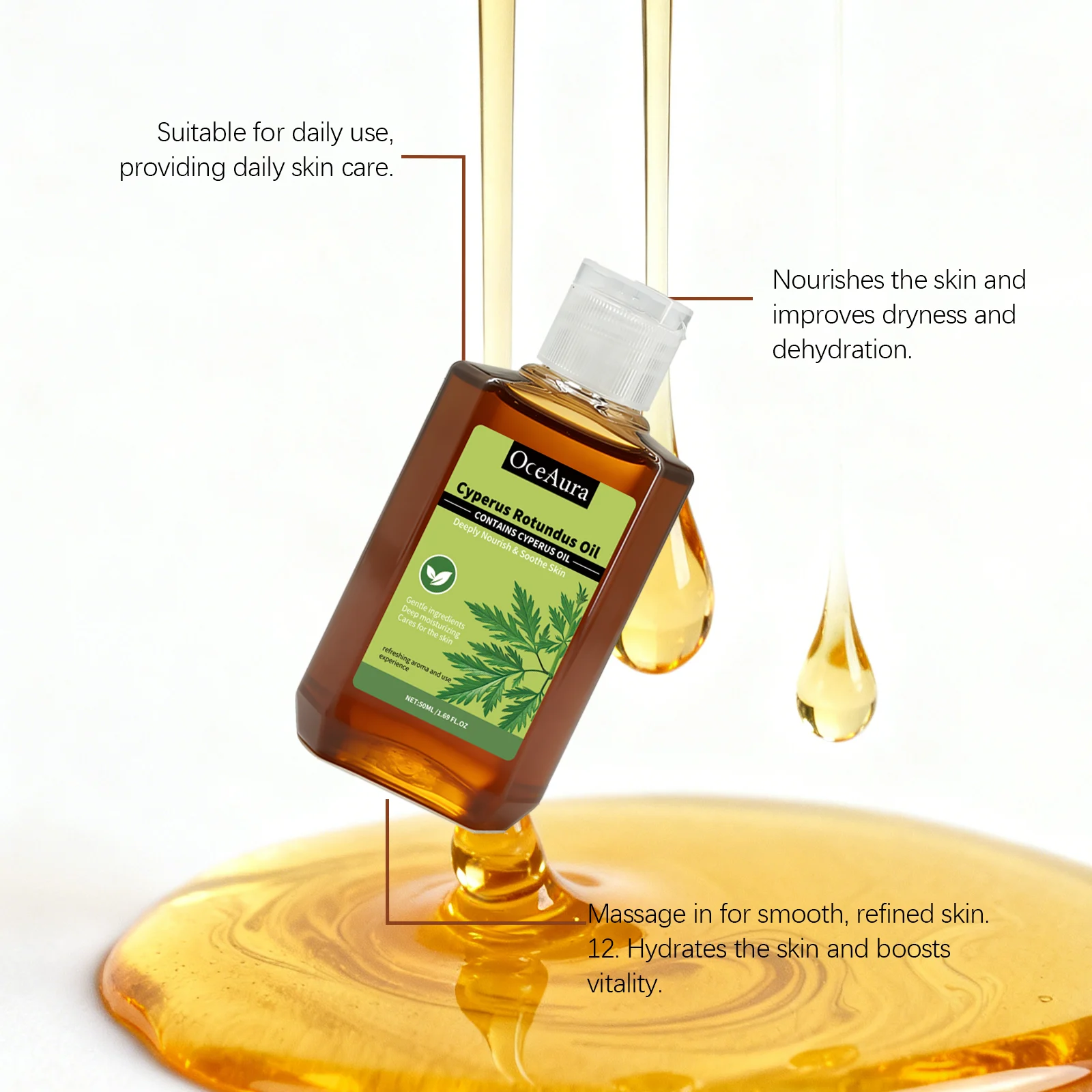 OceAura Hydrating Body Oil - Deeply Nourish, Soothe Skin with Refreshing Aroma 8 hydrating body oil der kt62pgm9 desc 8