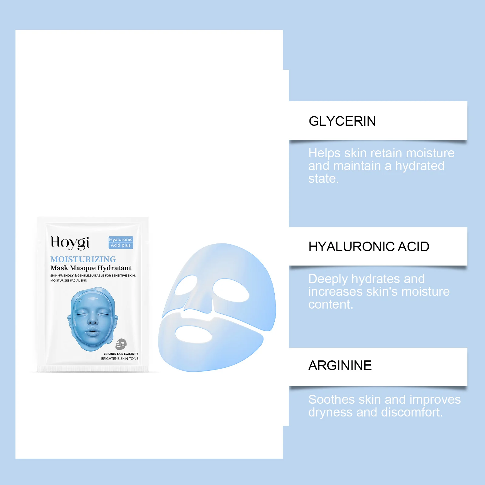 Hydrating Brightening Mask 4pcs with Arginine and Hyaluronic Acid for Glowing Skin 6 hydrating brightening mask 4pcs cih kzpzc3zj desc 6
