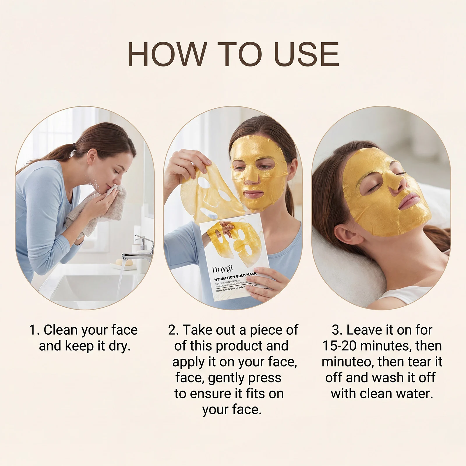 Hydrating Face Mask Box - Gentle Nourishing & Firming Skincare Sheet Mask 4 hydrating face mask sheet cih 5y7vav5p desc 4