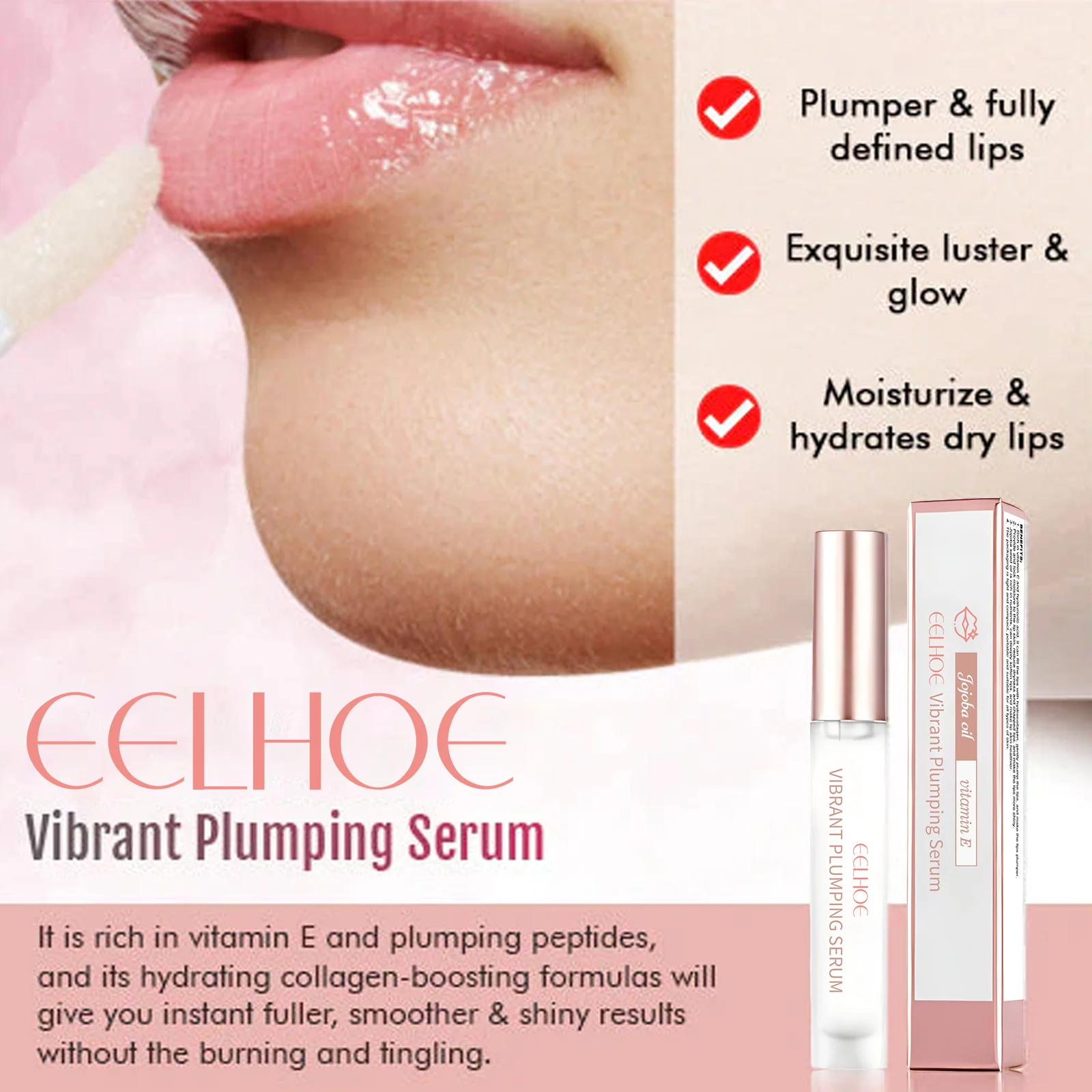 Hydrating Lip Plumping Gloss 4ml with Jojoba Oil & Hyaluronic Acid for Smooth, Full Lips 5 hydrating lip plumping gloss 4ml cih 6ymbfkjn desc 5