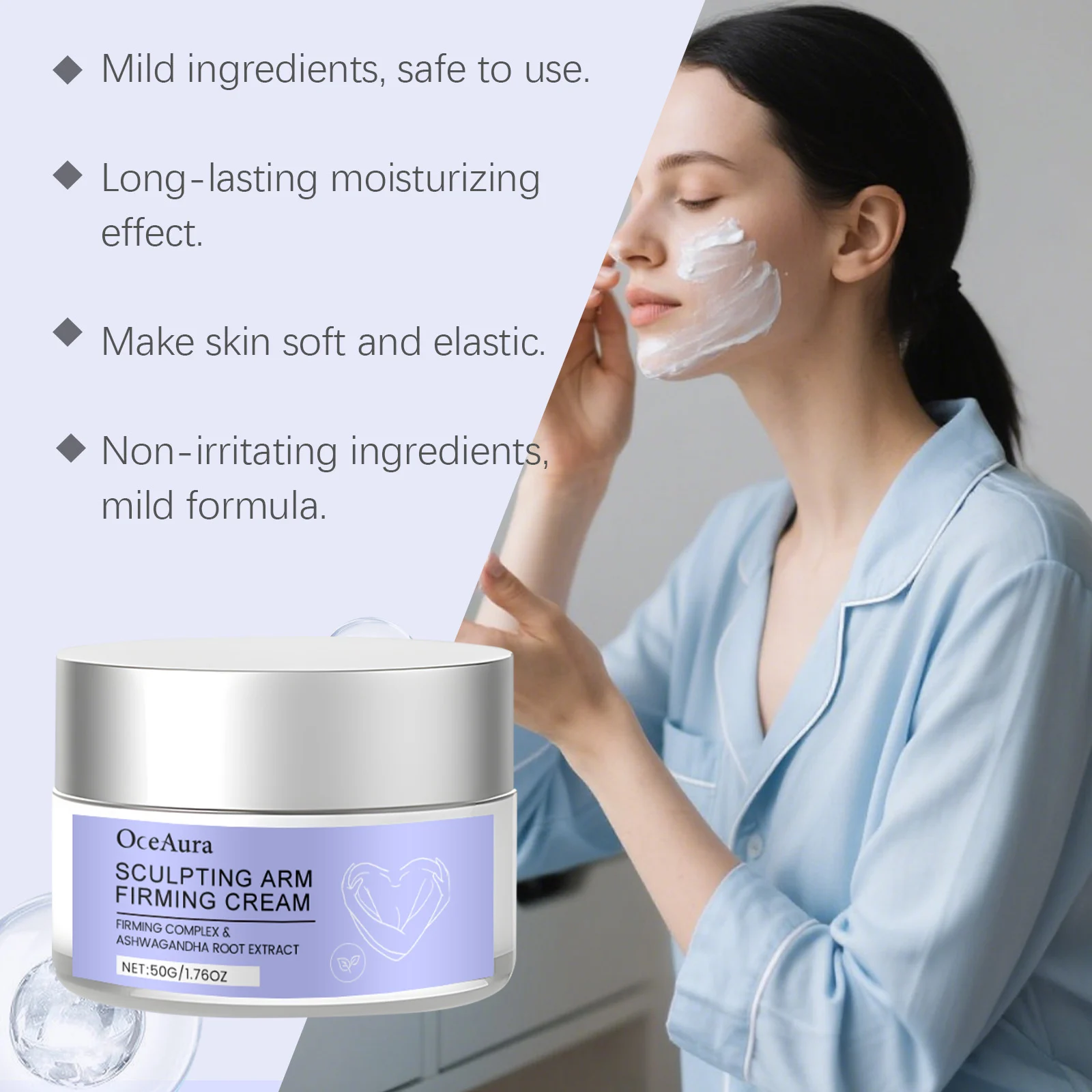 Hydrating Moisturizing Cream 50g with Hyaluronic Acid & Retinol for Wrinkle Reduction 6 hydrating moisturizing cream 50g cih ezrg5abd desc 6