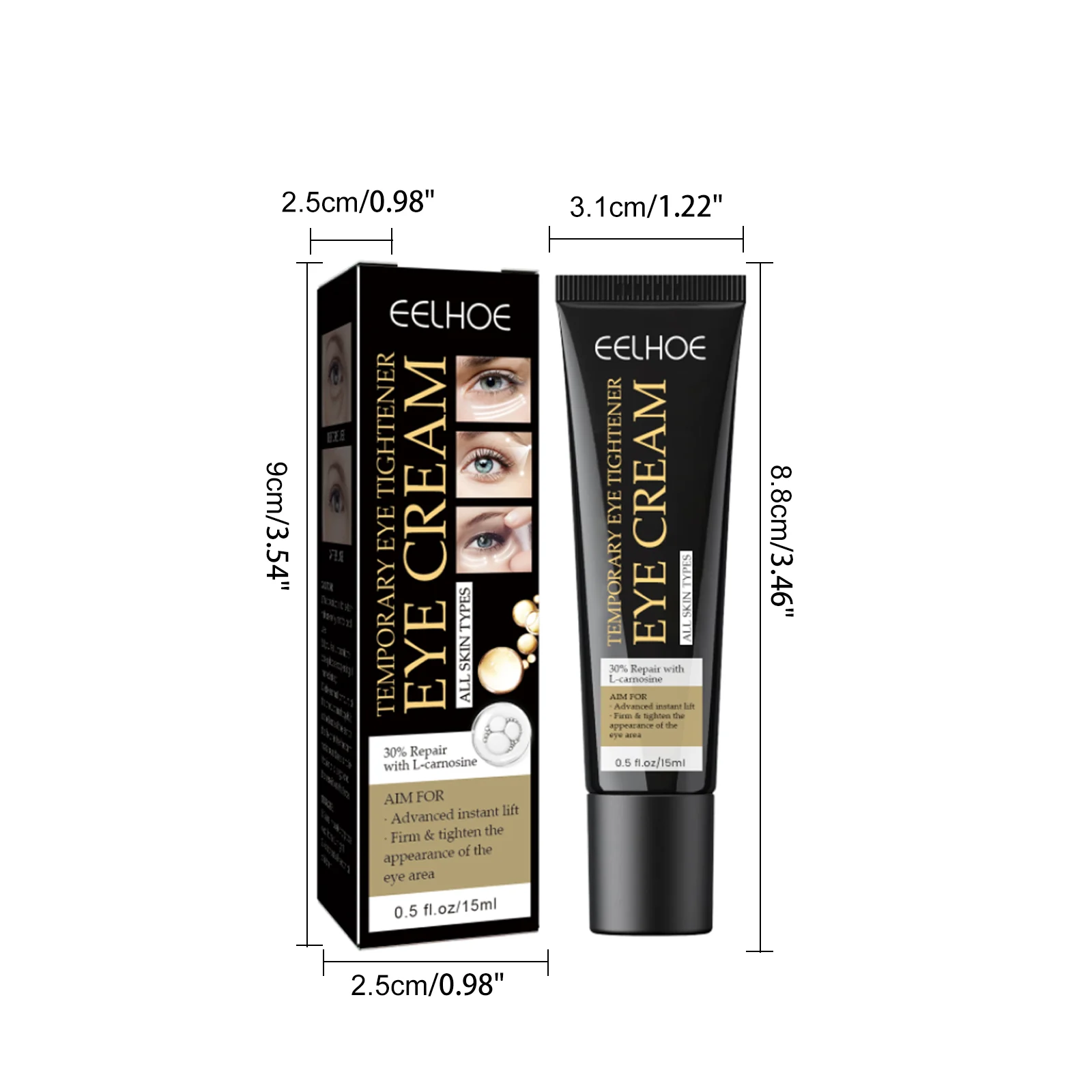 Instant Tightening Eye Cream Anti-Wrinkle Dark Circle Puffiness Hydrating Firming Eye Cream 15ml 1 instant tightening eye cream anti wrinkle dark circle puffiness 15ml cih 2rmr2ufk desc 1