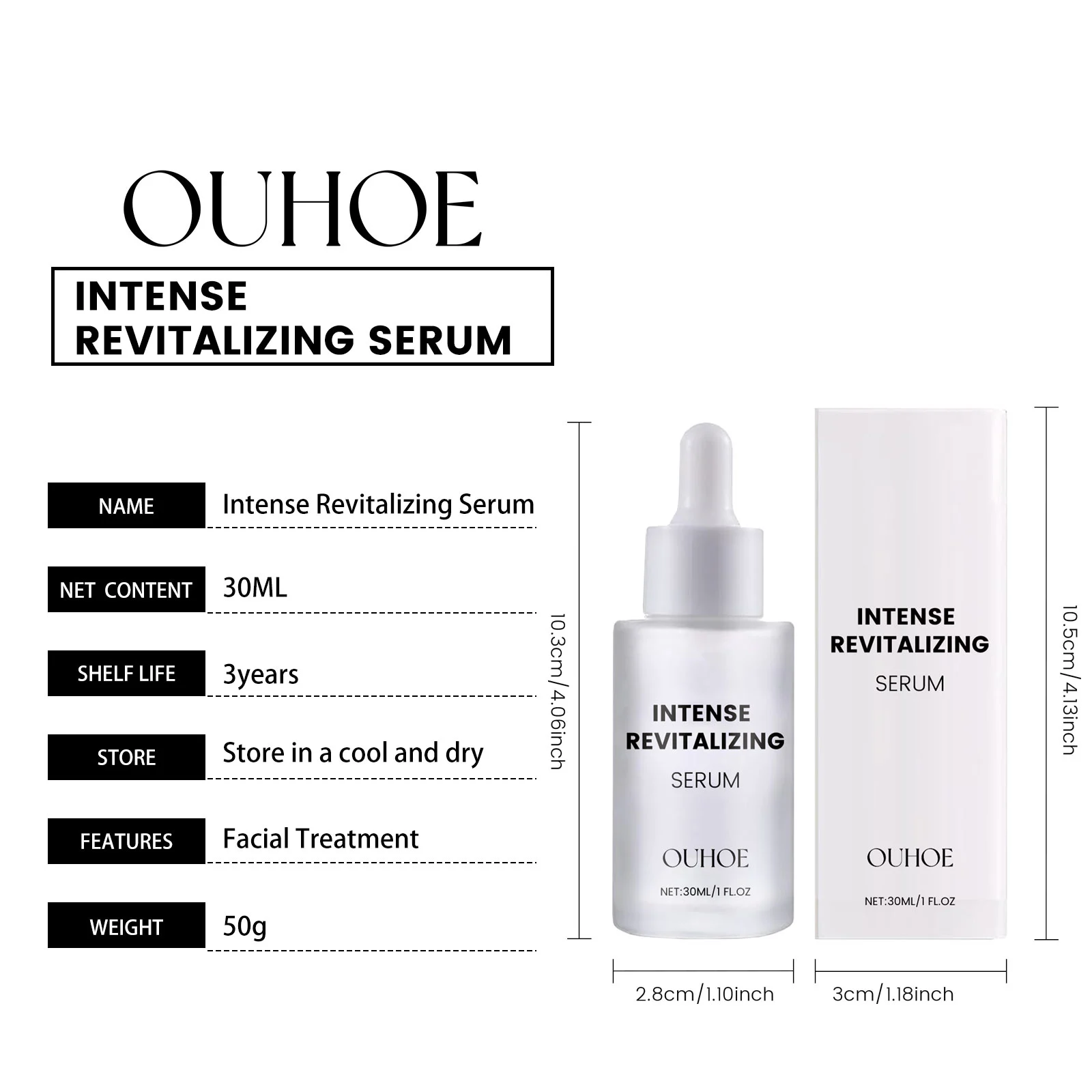 Intense Revitalizing Serum 30ml Hydrating Brightening Essence with Vitamin C & Hyaluronic Acid 1 intense revitalizing serum 30ml hydrating brightening essence cih hvqb7b6d desc 1