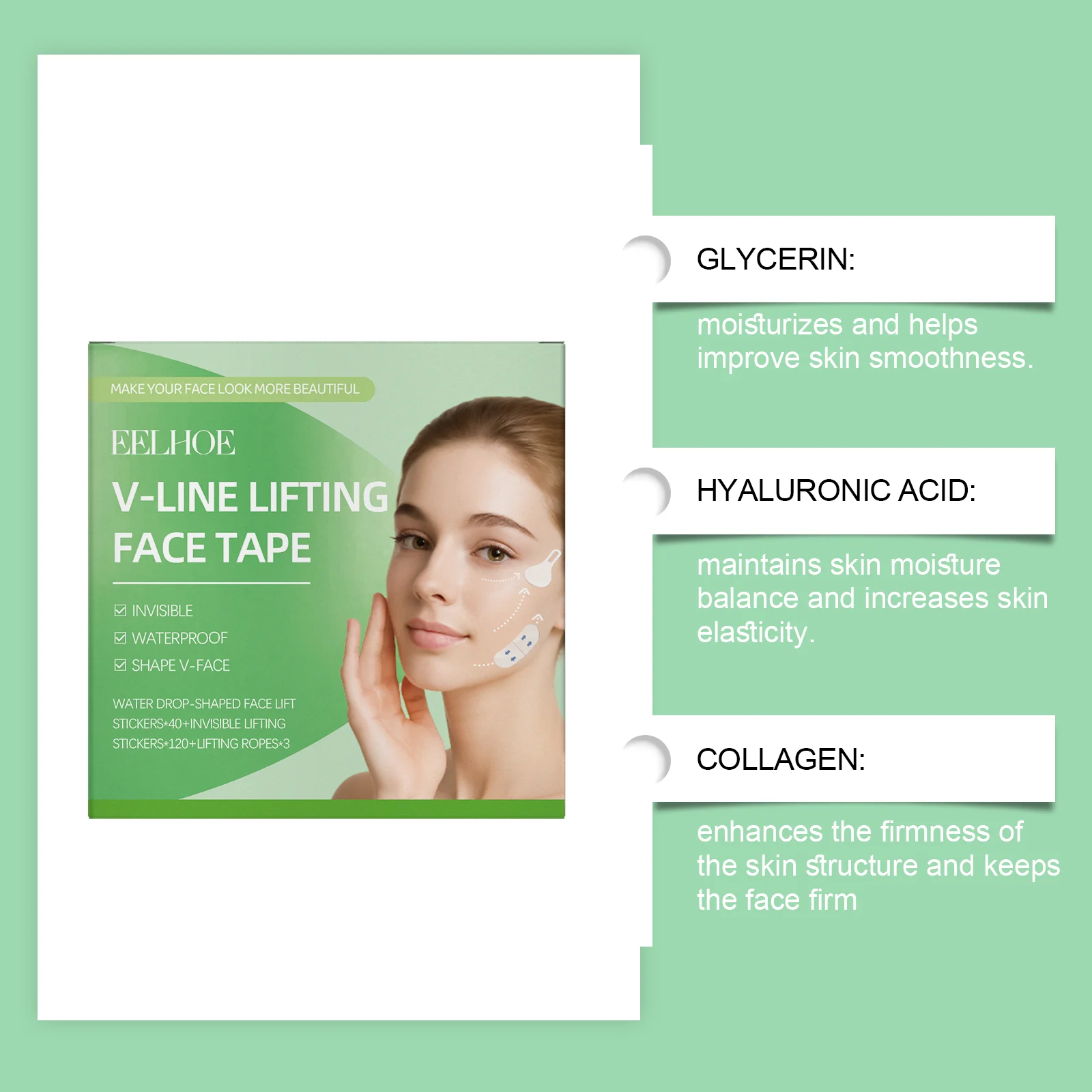 Invisible Face Lifting Tape Set Instant V-Line Lift Facial Contouring Stickers 5 invisible face lifting tape set instant v line lift cih z4pacaw3 desc 5