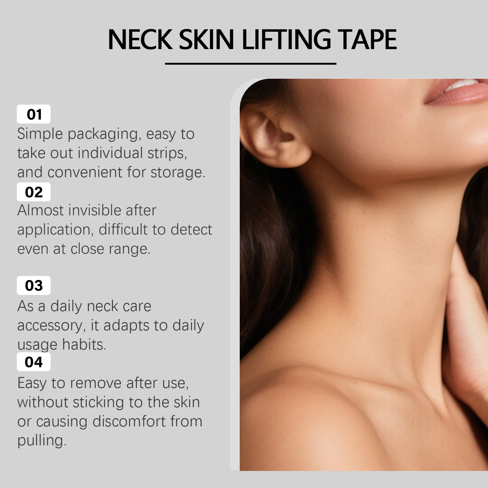 Neck Firming Tape Invisible Neck Skin Lifting Tape 10pcs 7 invisible neck firming skin lifting tape der aewrtrbz desc 7
