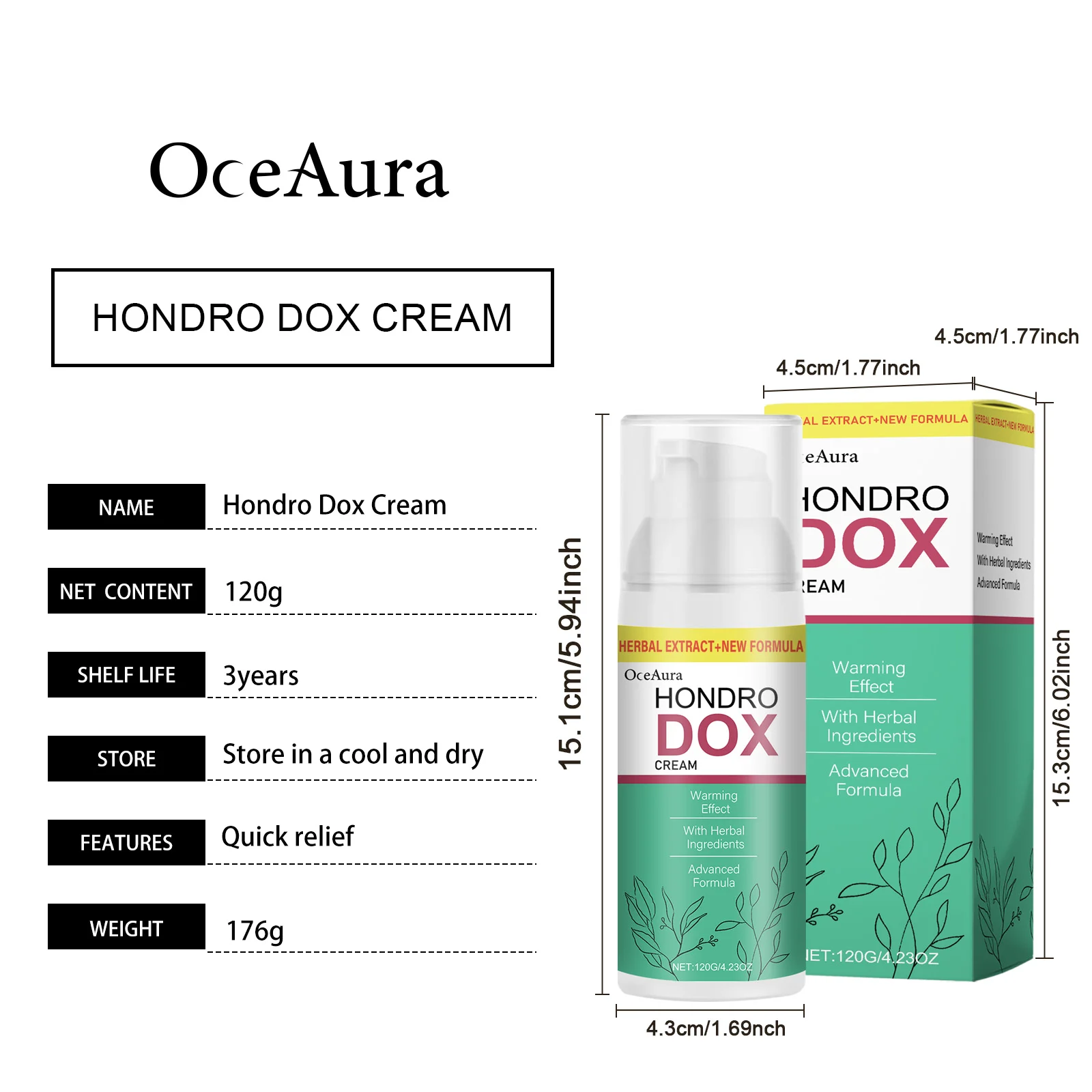 OceAura Joint Care Cream with Herbal Extract for Fast Pain Relief, Warming Effect 1 joint pain relief cream cih sfypyxjk desc 1