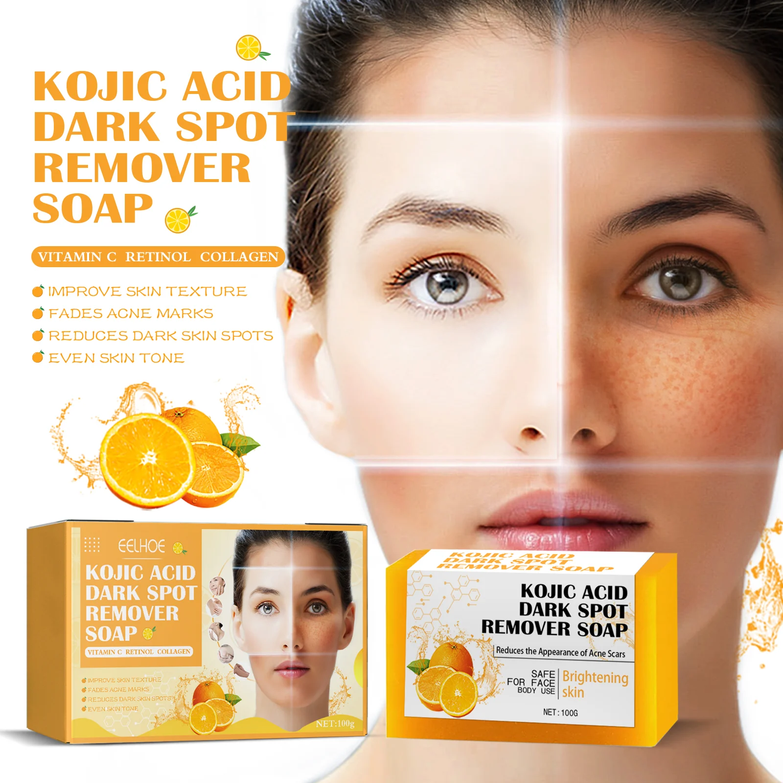 Kojic Acid Soap for Face and Body 100g Dark Spot Remover & Acne Scar Fading Soap 5 kojic acid soap 100g dark spot remover cih s3vbxrdz desc 5