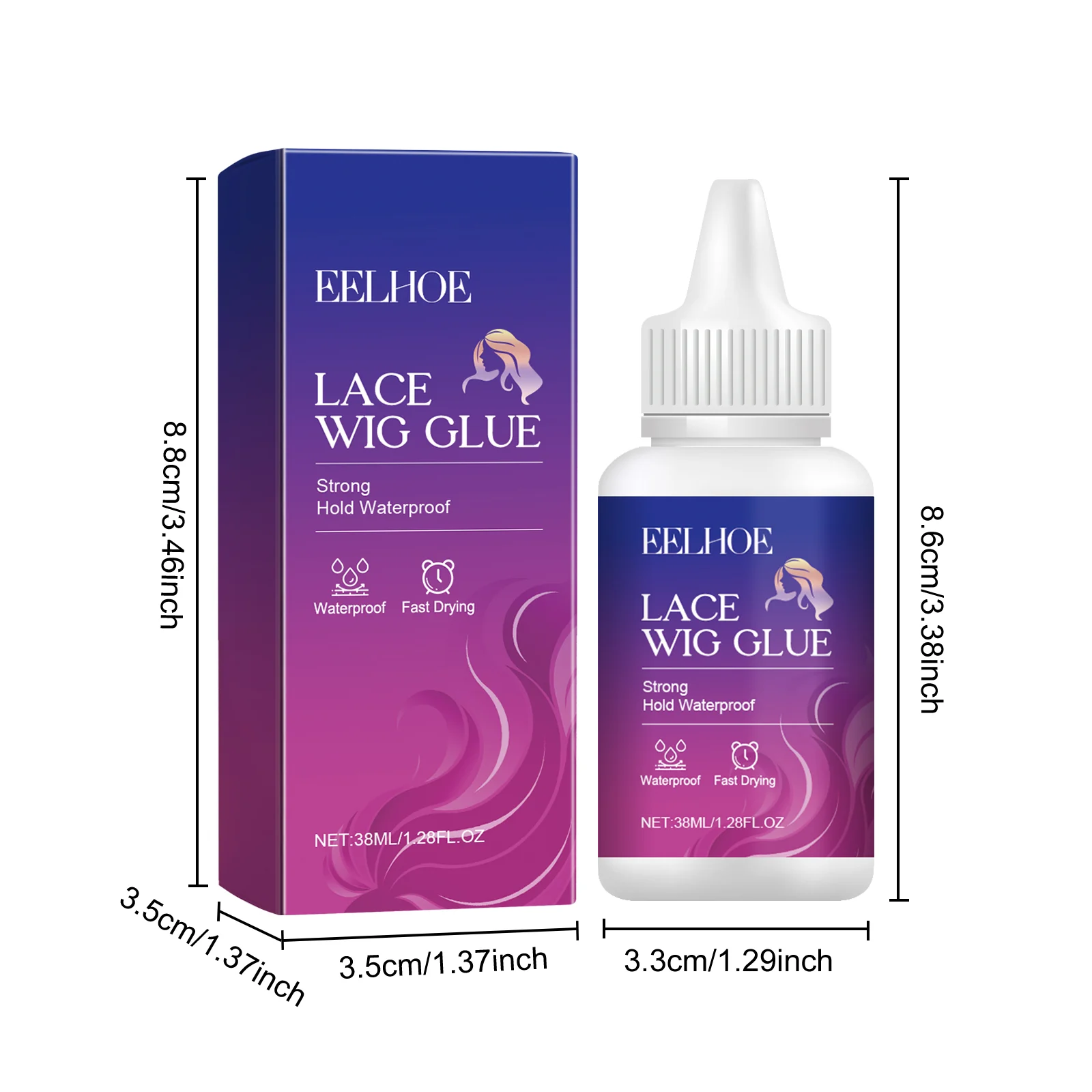 Lace Wig Glue Strong Hold Waterproof Sweatproof Invisible Adhesive 38ml 1 lace wig glue strong hold waterproof 38ml cih bvsptkta desc 1