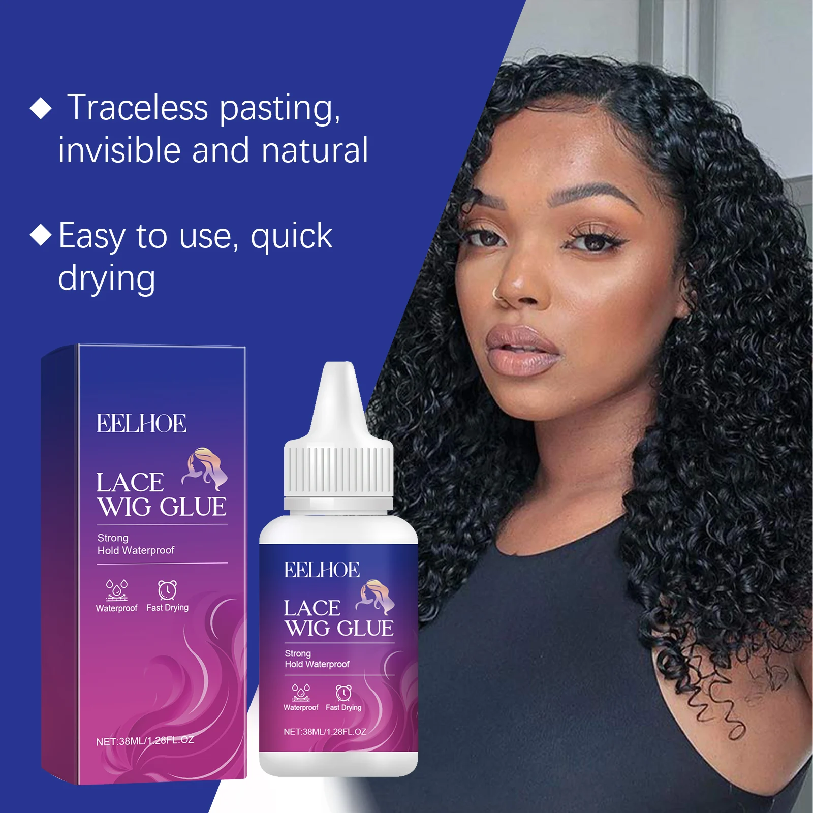 Lace Wig Glue Strong Hold Waterproof Sweatproof Invisible Adhesive 38ml 5 lace wig glue strong hold waterproof 38ml cih bvsptkta desc 5