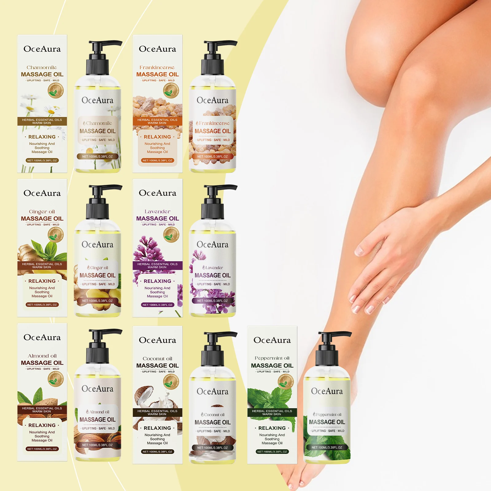 Lavender Body Oil Moisturizing Massage Oil for Dry Skin with Sweet Almond & Coconut Oils 100ml 2 lavender body oil moisturizing massage oil 100ml cih wuhfk4a4 desc 2