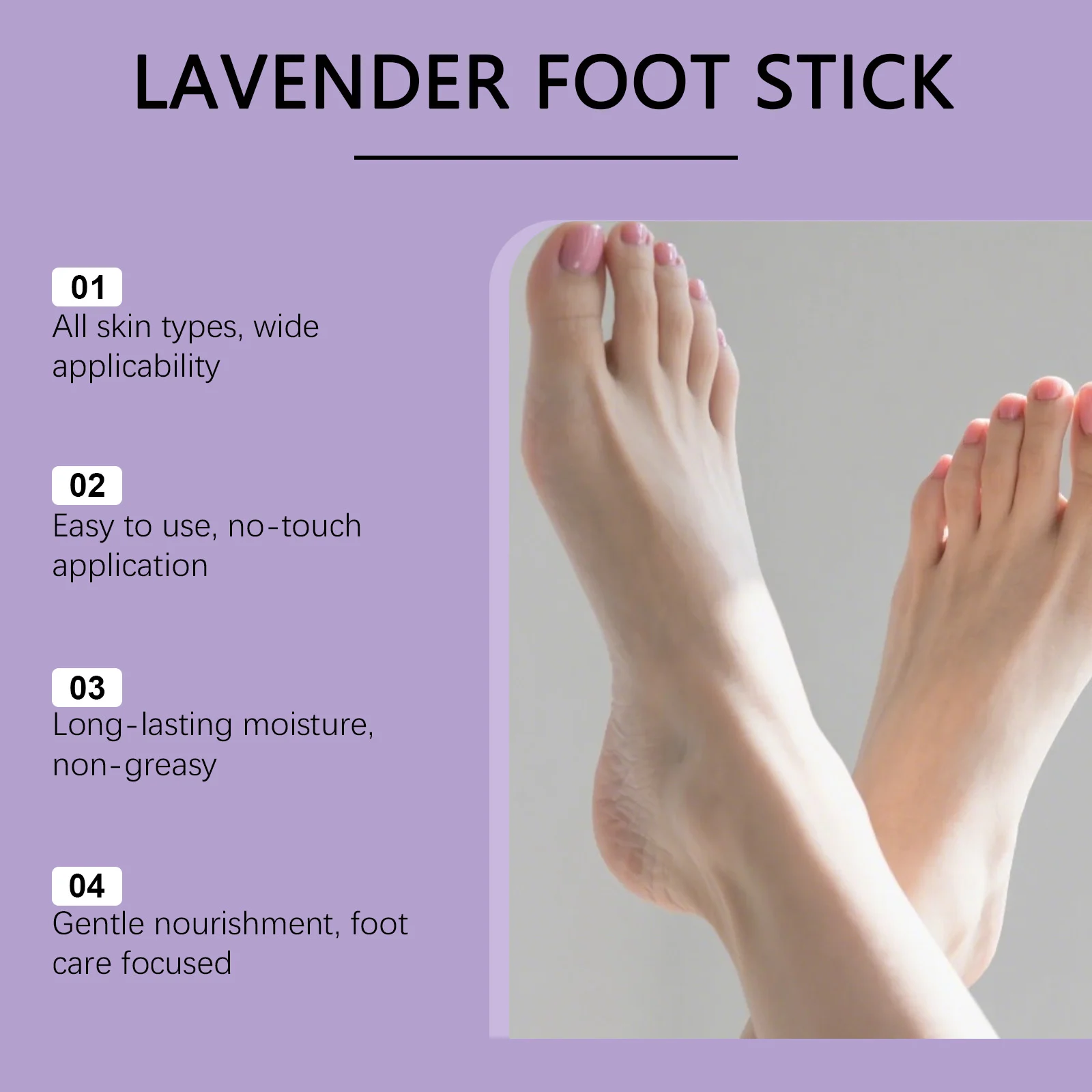 OceAura Lavender Foot Moisturizing Stick for Dry Skin, All Skin Types, Long-Lasting Hydration 7 lavender foot moisturizing stick der yp3crjkx desc 7