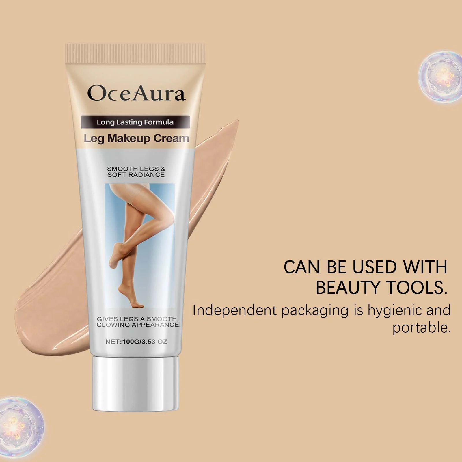 OceAura Medium Tone Leg Makeup Cream - Waterproof, Long-Lasting Concealer for Smooth Legs 7 leg concealer makeup cream der azsrk8gu desc 7