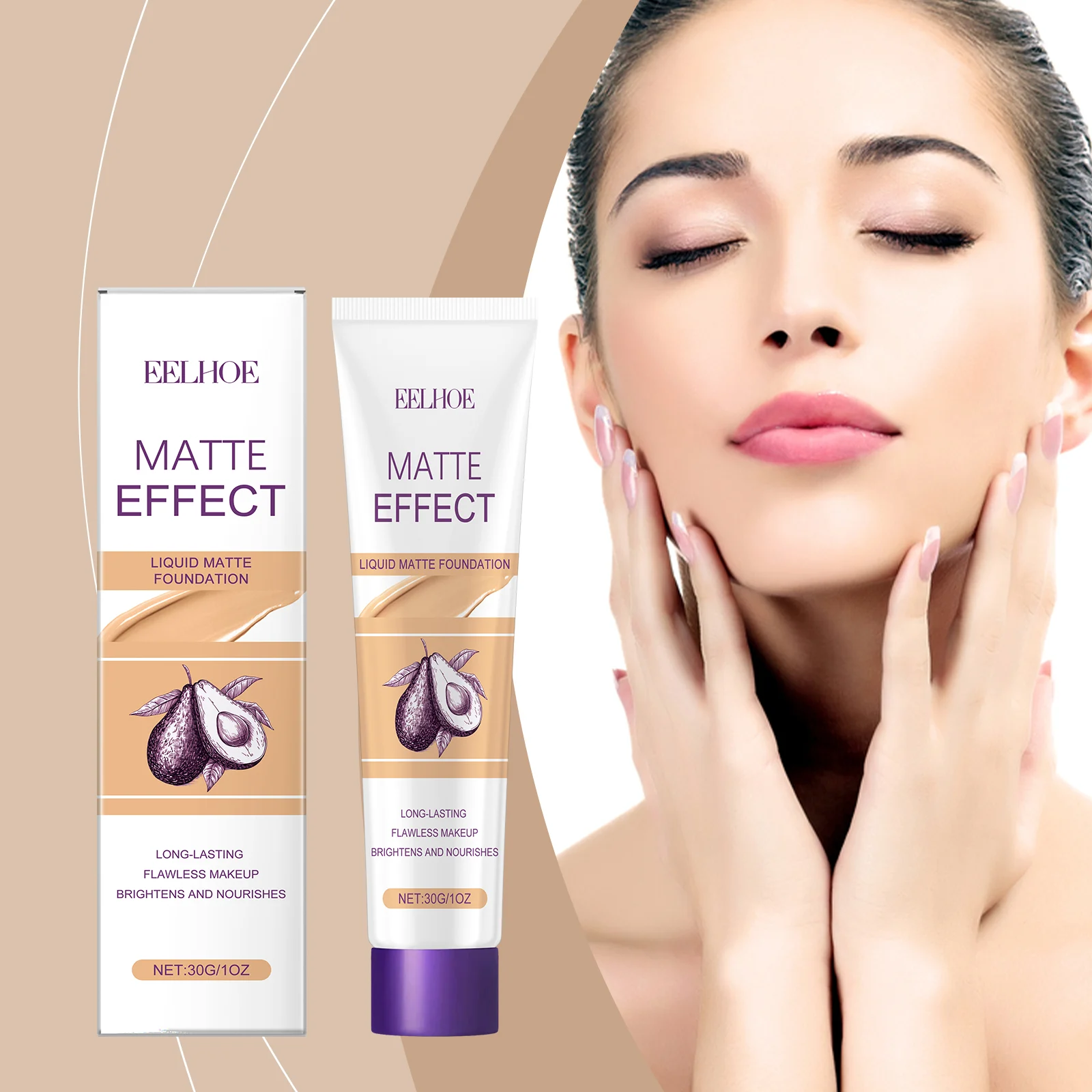 Lightweight Concealer Foundation 30g Natural Matte Finish Long-Lasting Oil Control 2 lightweight concealer foundation 30g cih zx3efvey desc 2