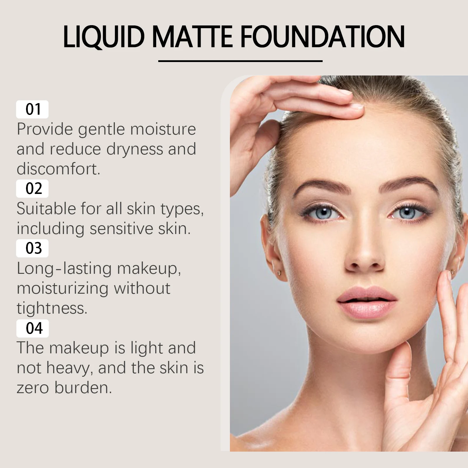 Lightweight Concealer Foundation 30g Natural Matte Finish Long-Lasting Oil Control 5 lightweight concealer foundation 30g cih zx3efvey desc 5