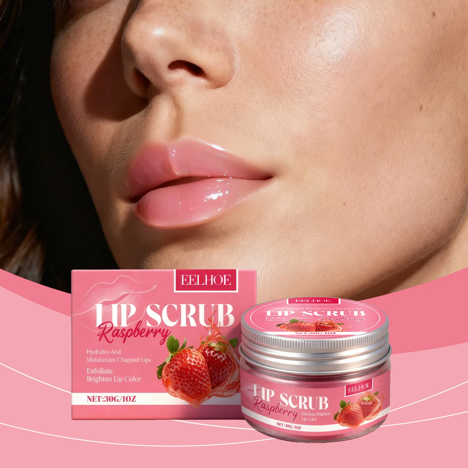 Lip Exfoliating Scrub 30g for Daily Hydration and Softening, Natural Gloss, Non-Sticky Finish 2 lip exfoliating scrub 30g der 5uad5ths desc 2
