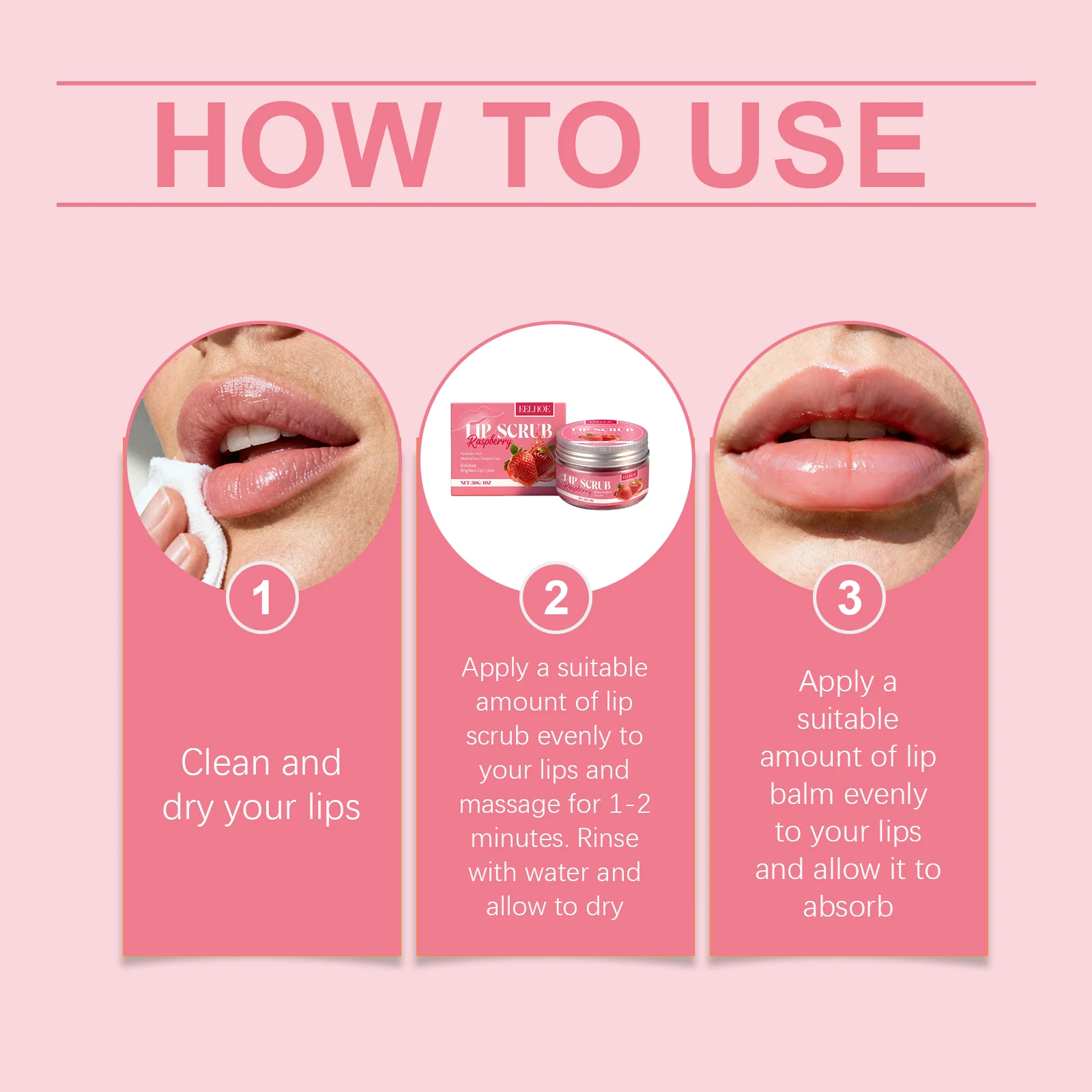 Lip Exfoliating Scrub 30g for Daily Hydration and Softening, Natural Gloss, Non-Sticky Finish 4 lip exfoliating scrub 30g der 5uad5ths desc 4