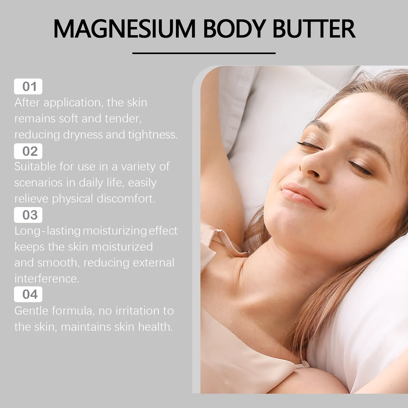 Magnesium Sleep Cream for Body Relief 114g Hydrating Night Moisturizer for Muscle Soreness & Better Sleep 5 magnesium sleep body cream 114g cih wtvafxq5 desc 5