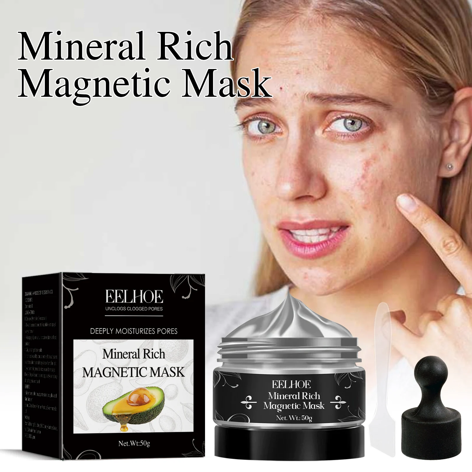 Magnetic Blackhead Removal Mask Deep Cleansing Pores Acne Treatment 50g 2 magnetic blackhead removal mask 50g cih kbn3jzn6 desc 2