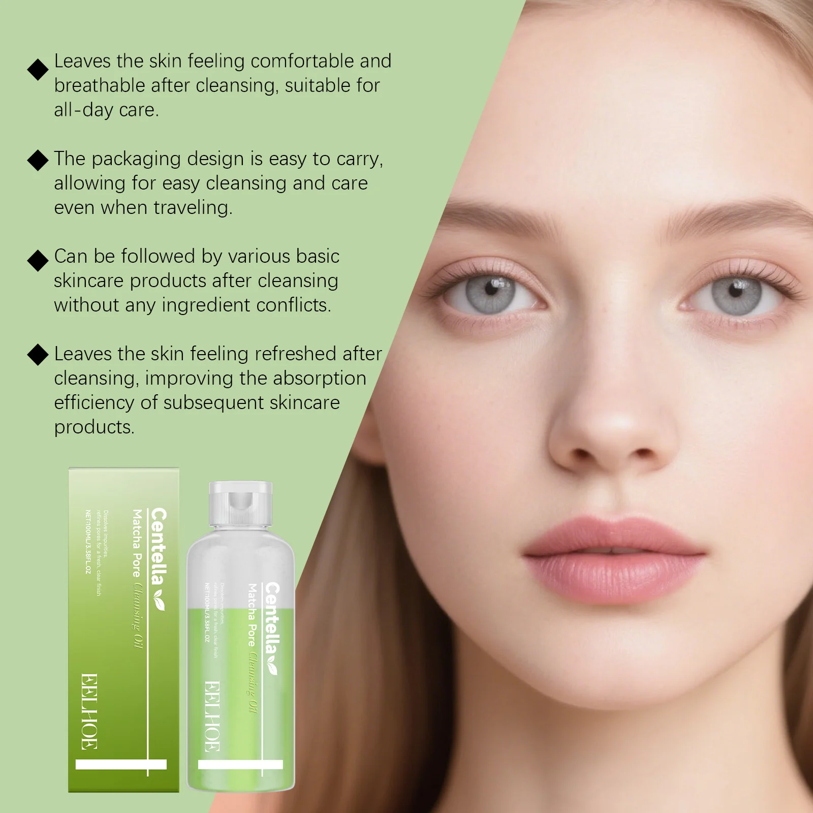 Matcha Cleansing Oil Gentle Makeup Remover Moisturizing Face Wash 100ml 7 matcha cleansing oil gentle makeup remover 100ml der 2ys38bms desc 7