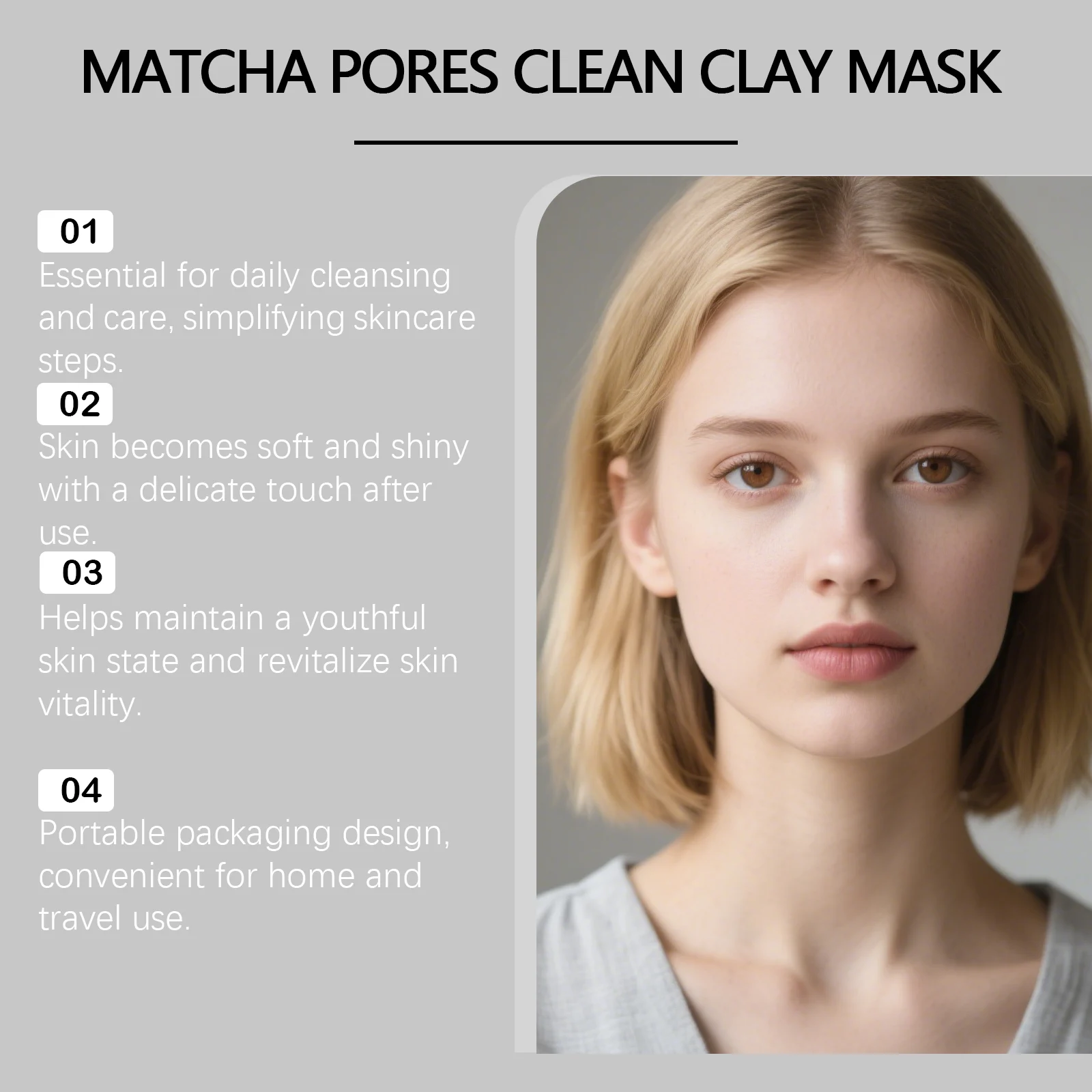 Matcha Pores Clean Clay Mask 150g Gentle Deep Cleansing Oil Control Brightening Facial Mask 10 matcha pores clean clay mask 150g der smbkwxbk desc 10