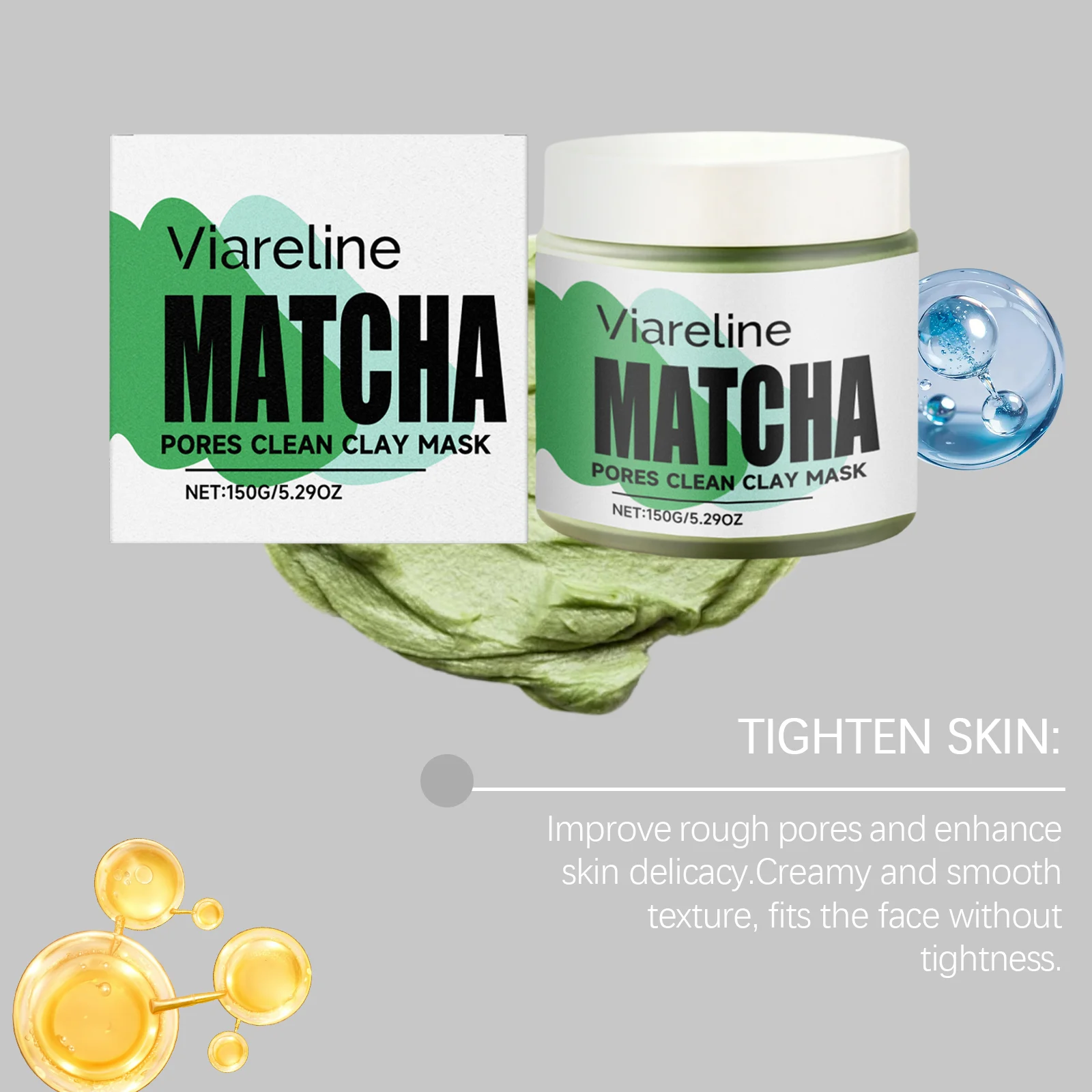 Matcha Pores Clean Clay Mask 150g Gentle Deep Cleansing Oil Control Brightening Facial Mask 7 matcha pores clean clay mask 150g der smbkwxbk desc 7