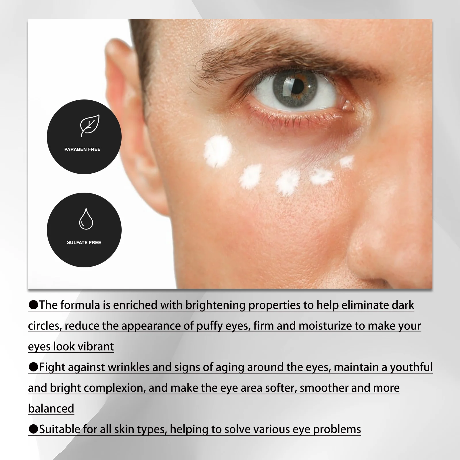 Men's Eye Cream Dark Circles Puffiness Wrinkle Firming Hydrating Eye Treatment 7ml 5 mens eye cream dark circles puffiness wrinkle firming 7ml cih m46ppvvs desc 5