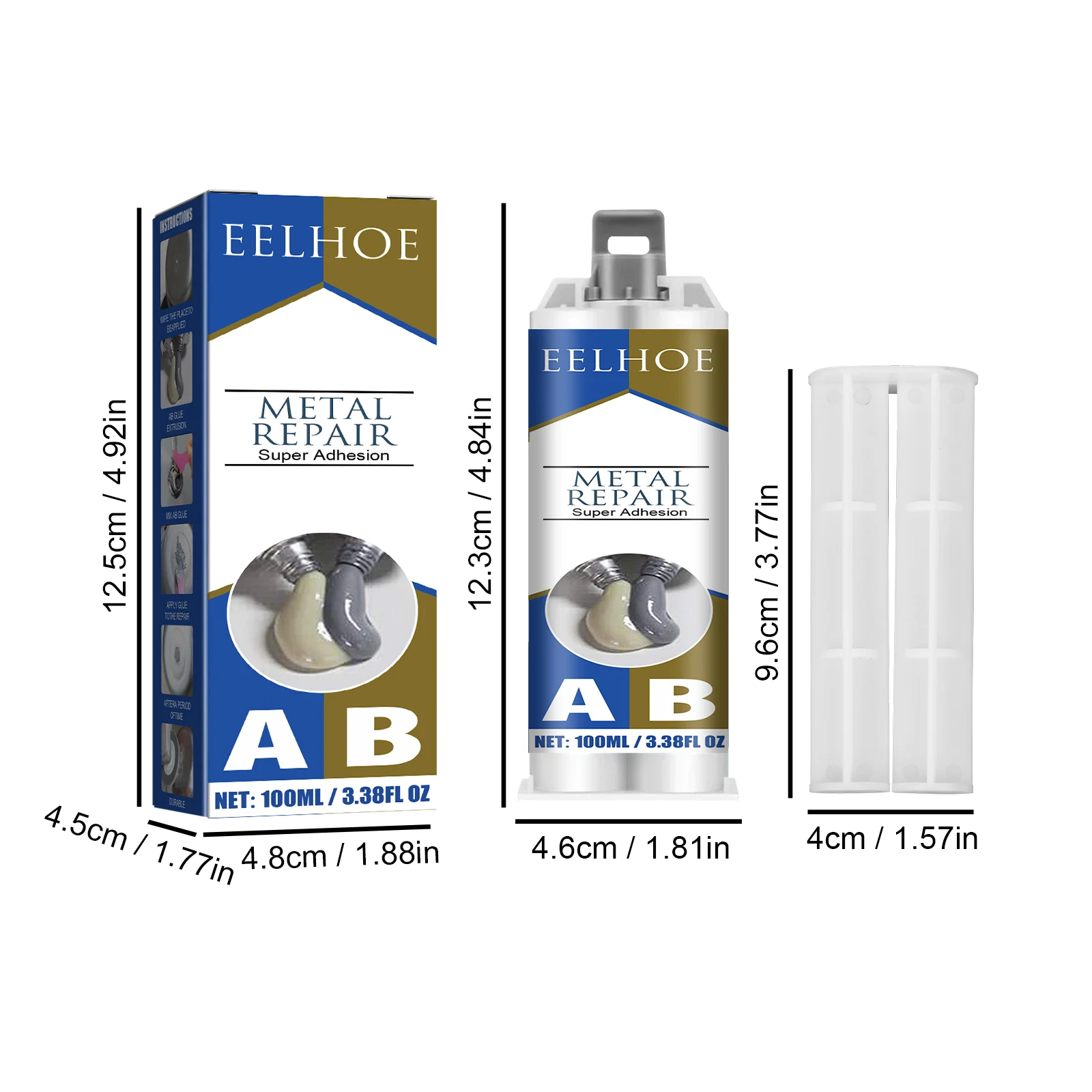 Metal Repair Epoxy Adhesive 100ml High Temperature Resistant Glue for Cracks and Leaks 1 metal repair epoxy adhesive 100ml cih tubmckzq desc 1