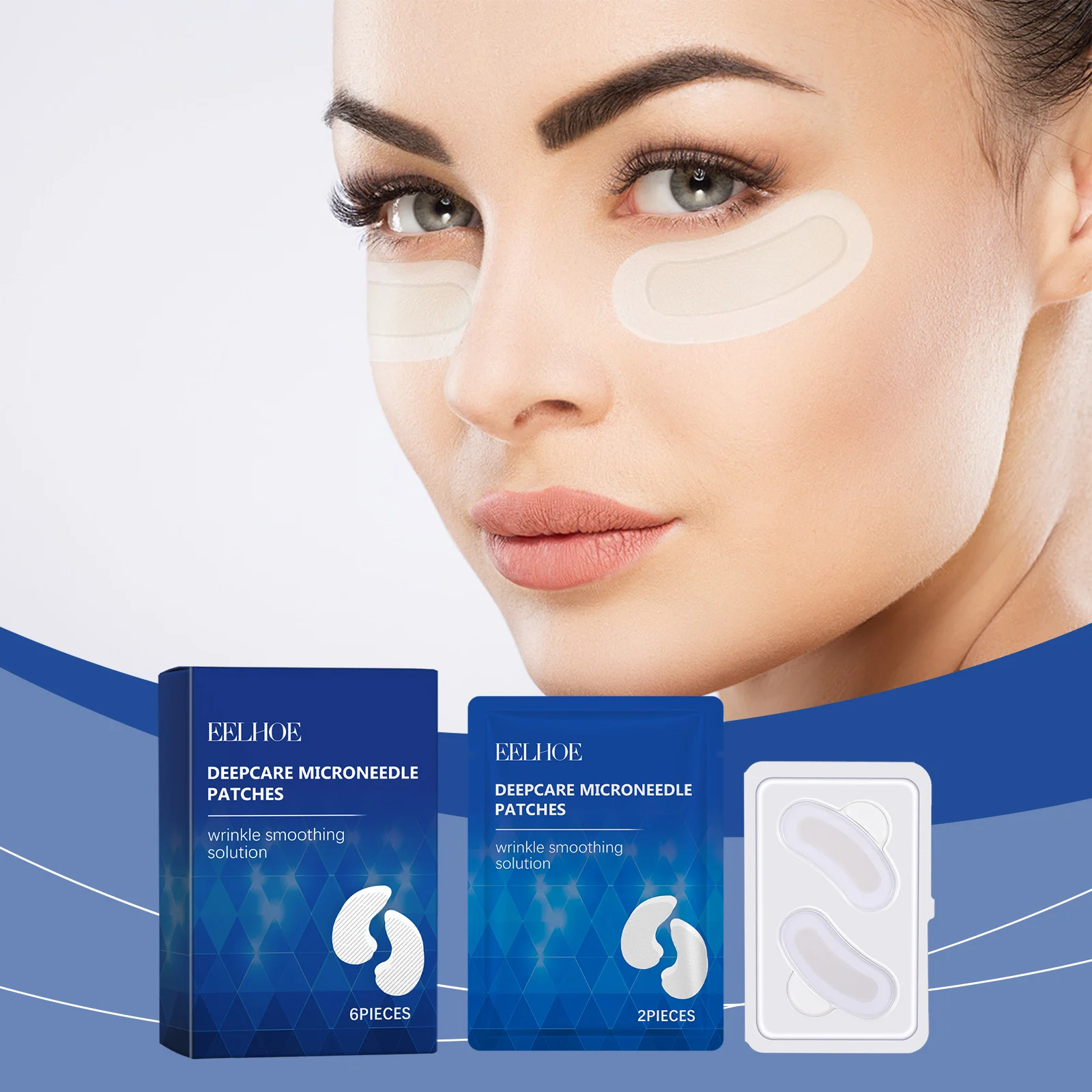 Microneedle Eye Patches Under Eye Mask for Wrinkles, Puffiness, Dark Circles 2 microneedle eye patches under eye mask cih 9hqay8dx desc 2