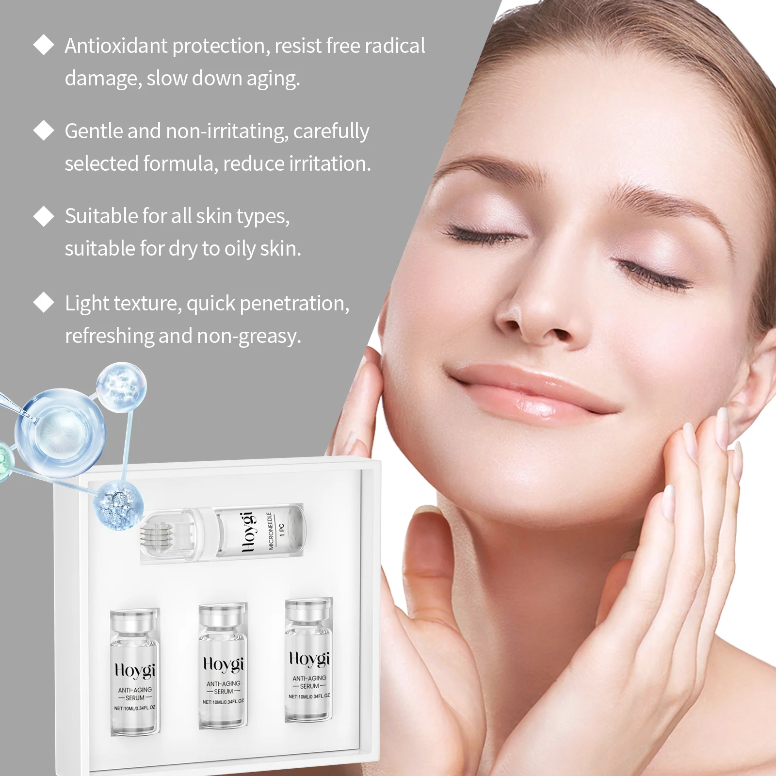 Microneedle Roller Set with Anti-Aging Serum for Face Hydration and Firming 7 microneedle roller set anti aging serum firming cih uafsfpby desc 7