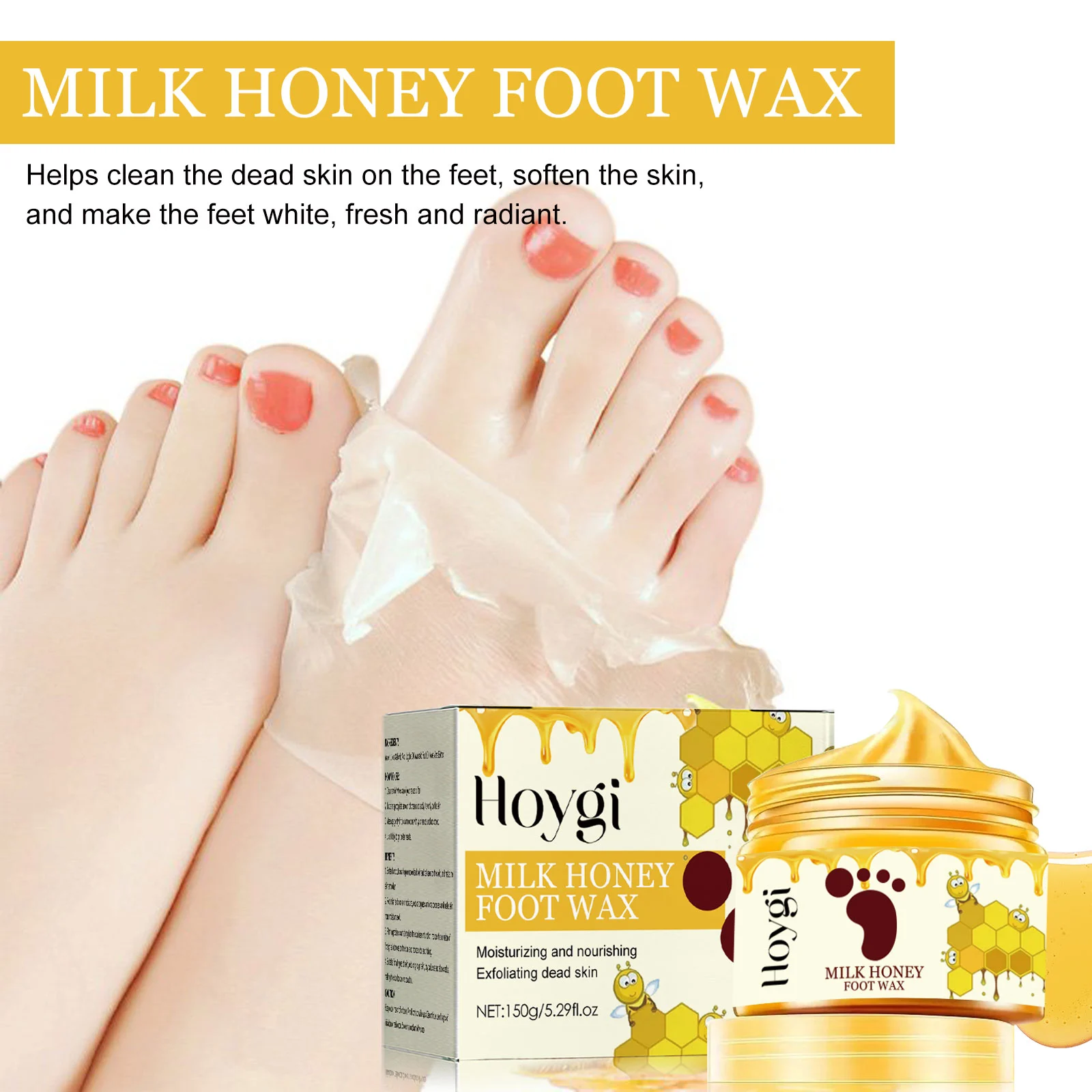 Hoygi Milk Honey Peel Off Hand and Foot Mask Exfoliating Hydrating Repair 5 milk honey peel off foot mask cih 3pj7n8h9 desc 5