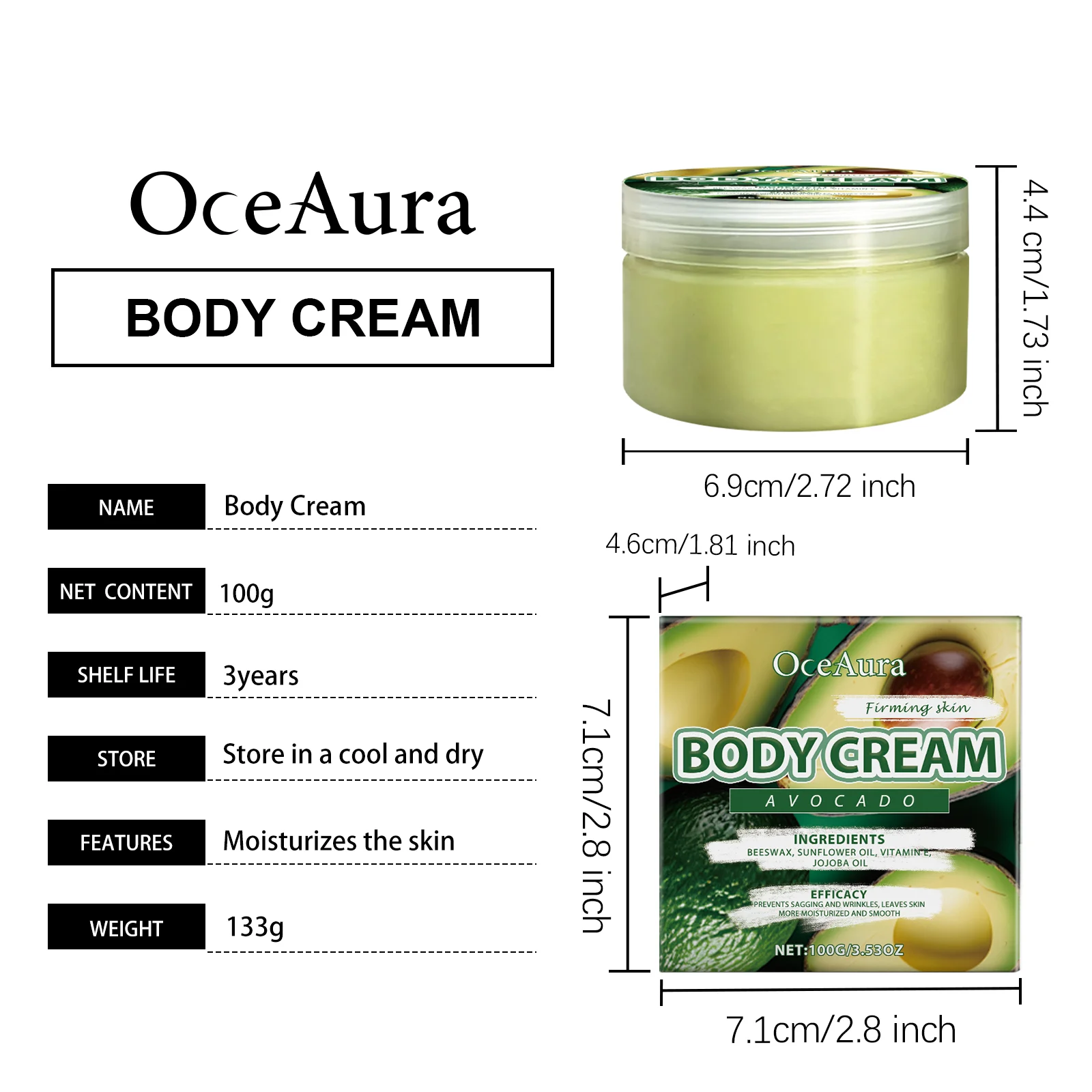 Moisturizing Body Cream 100g Deeply Nourishes Dry Skin for Smooth & Supple Feel 1 moisturizing body cream 100g cih d7xsvape desc 1